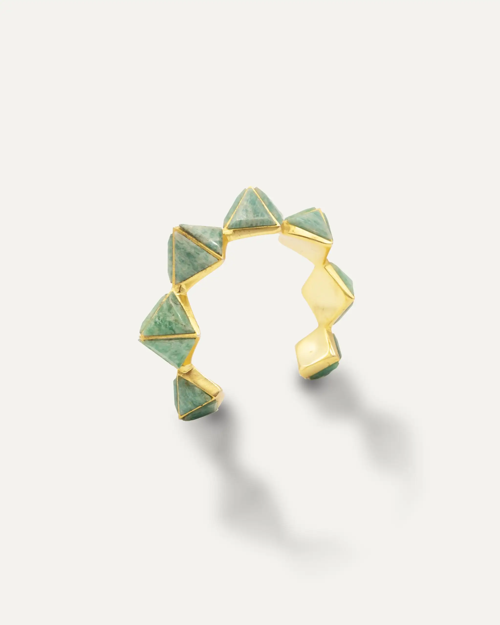 Brazalete Dorado Taru Amazonita - Imagen 2