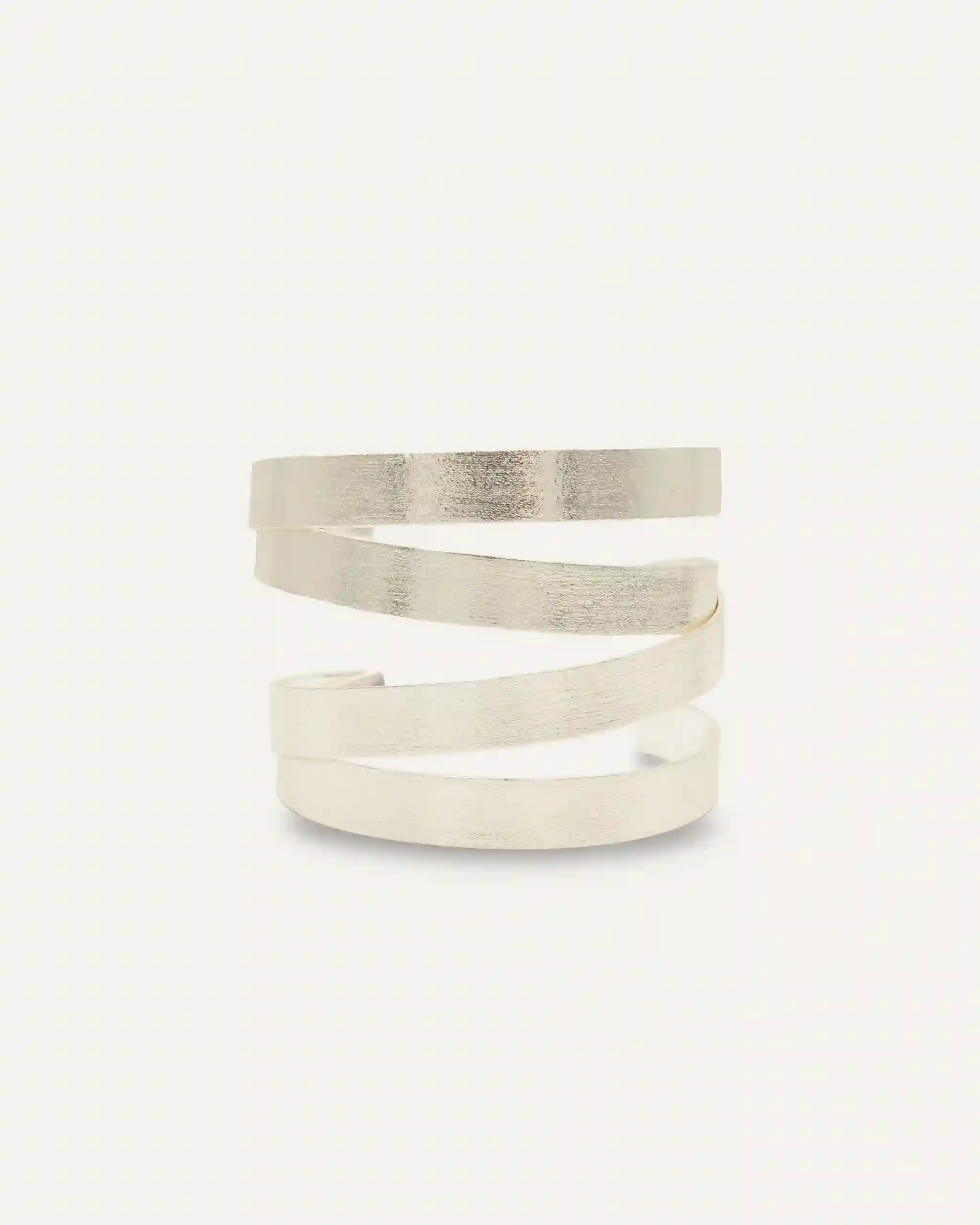 Brazalete Priya Griego Líneas Plateado