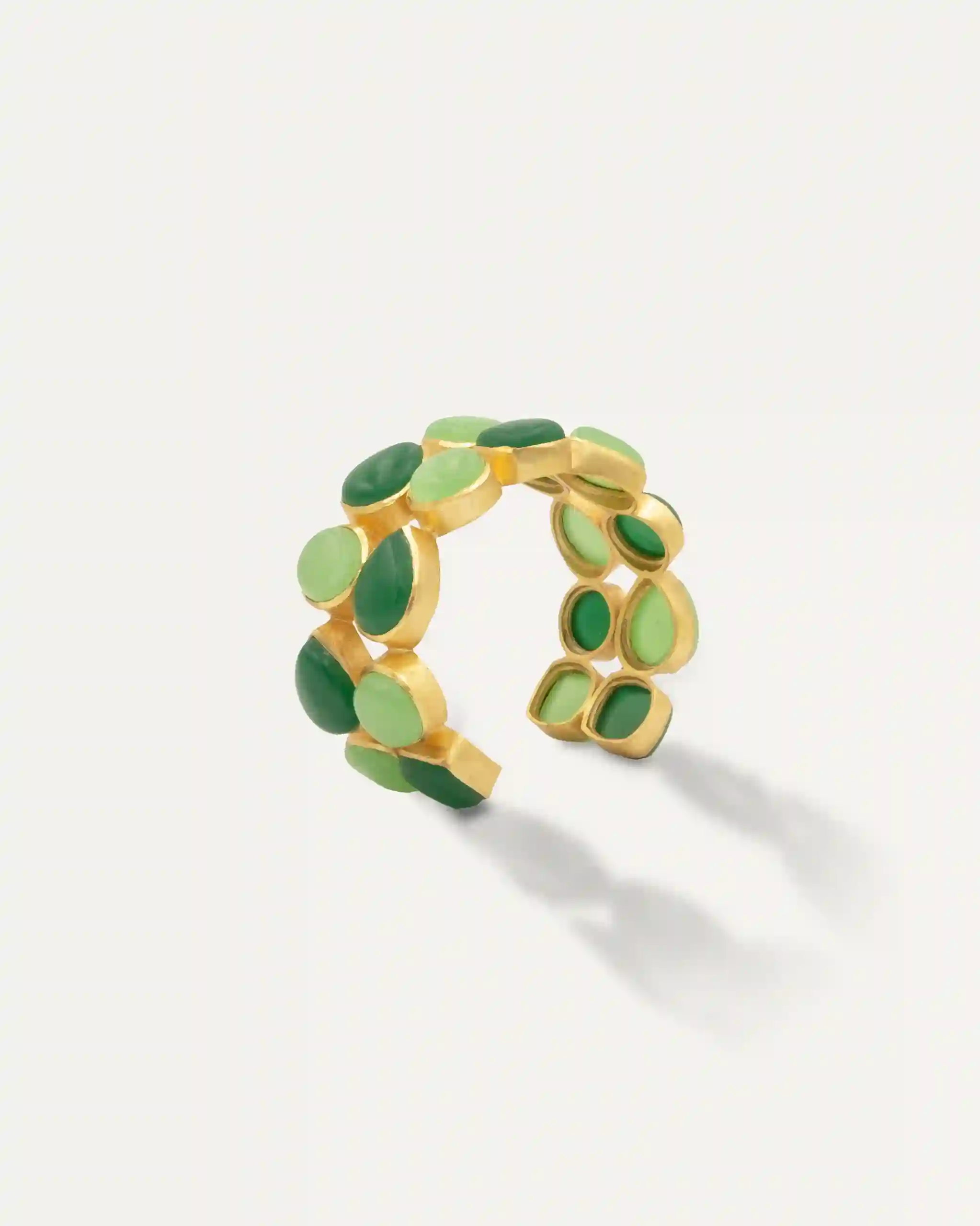 Stunning bracelet two onix green & chalcedon