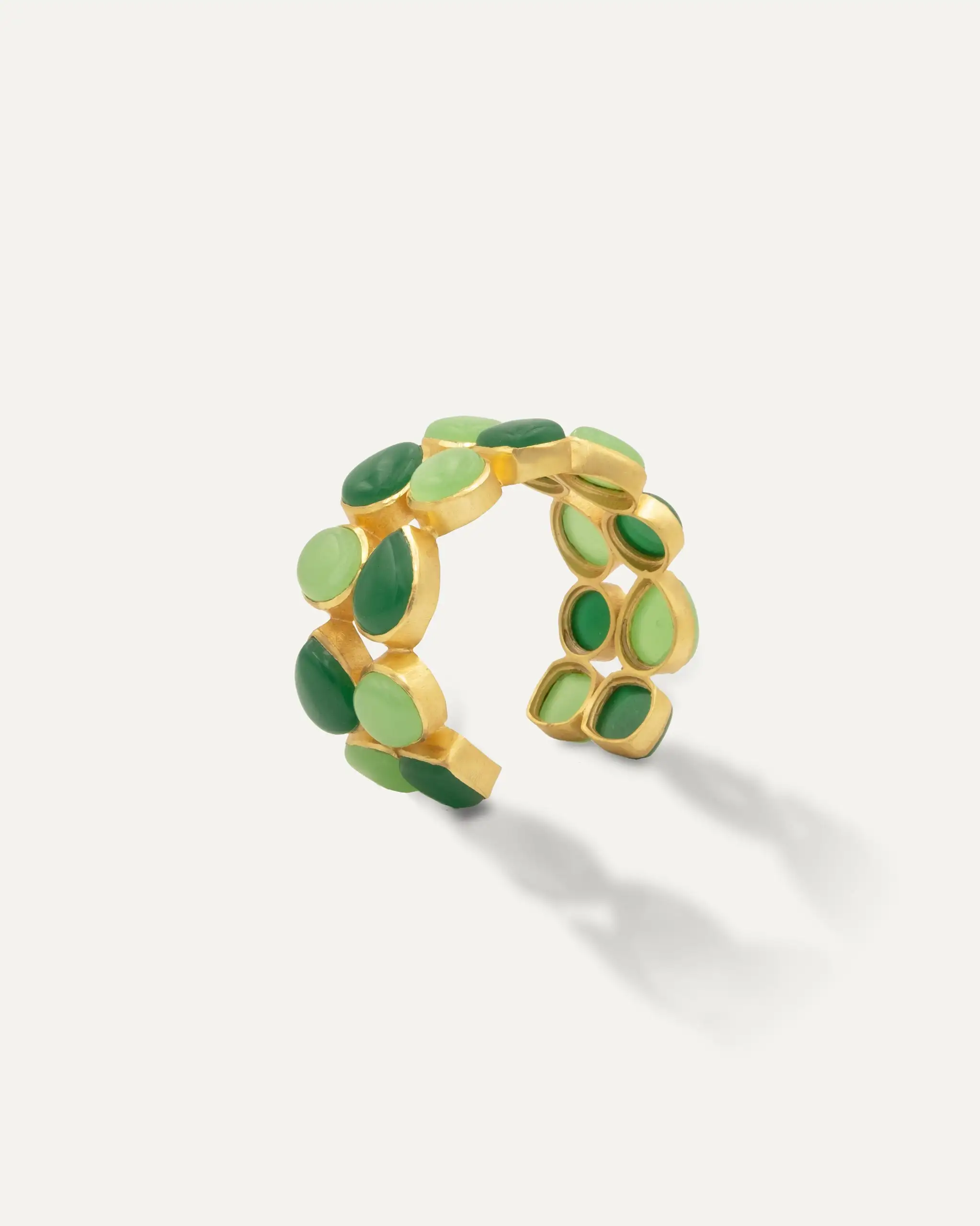 Stunning bracelet two onix green & chalcedon