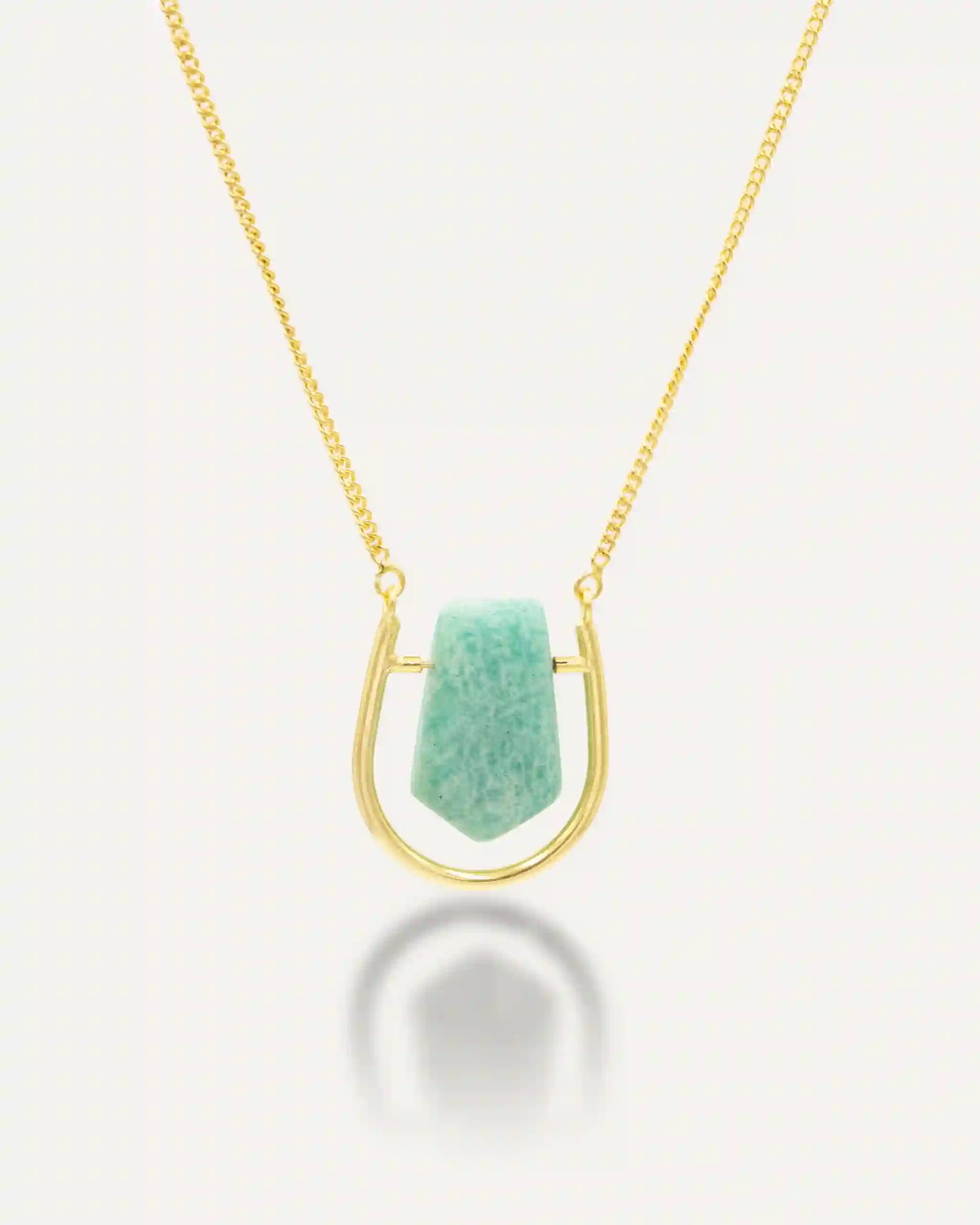 Colgante Dorado Krish Amazonita