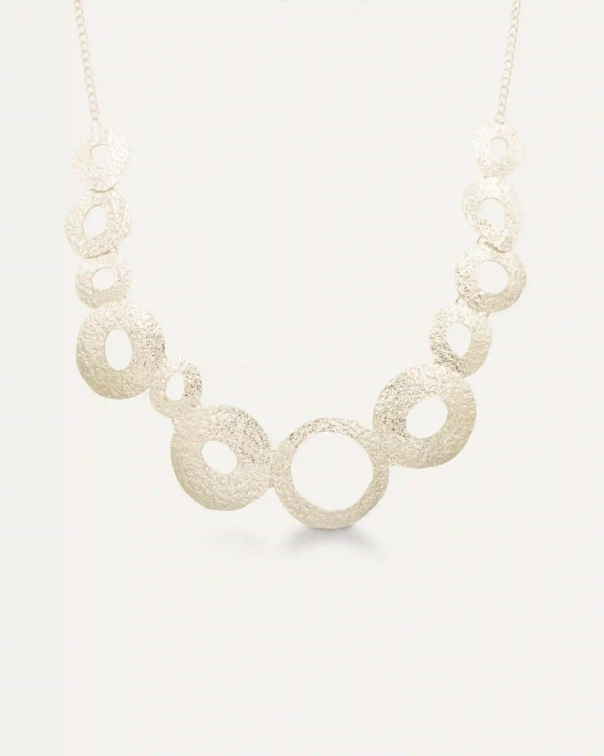 Colgante Plateado Circulos