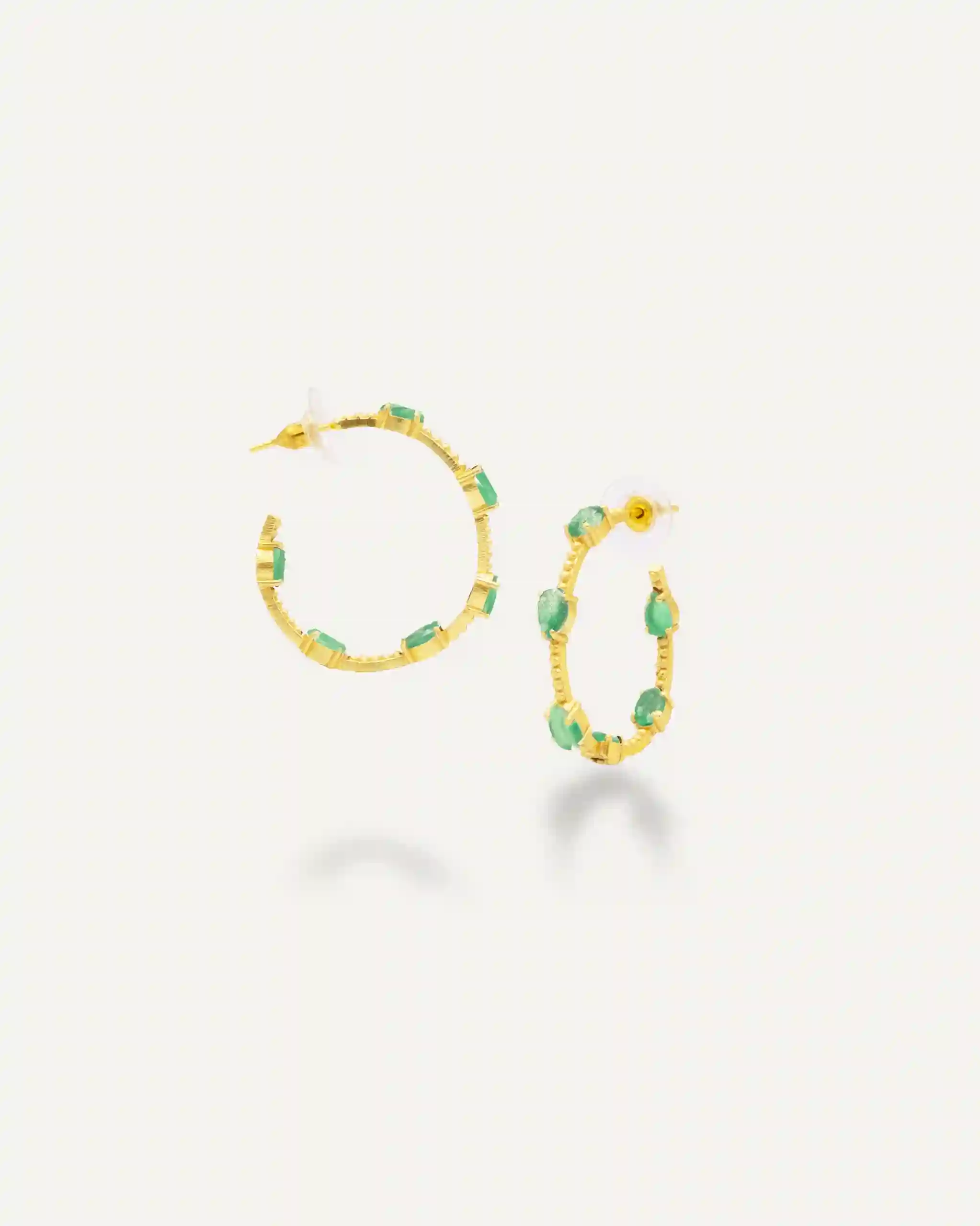 Golden Rings Pia Onix Green Rings