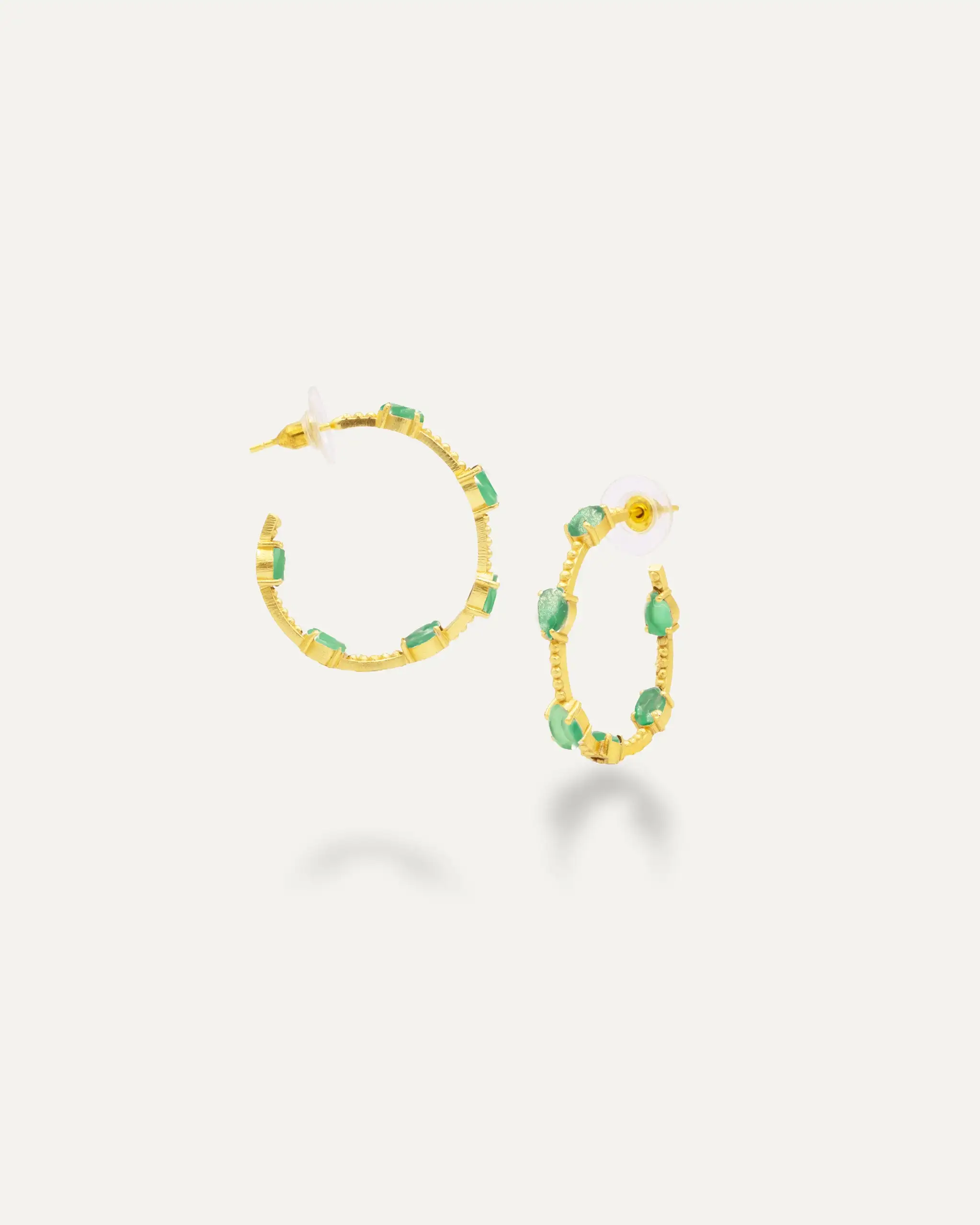 Golden Rings Pia Onix Green Rings