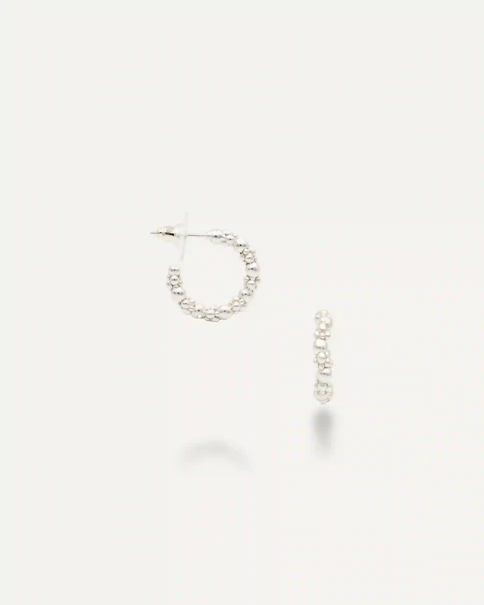 Bullabula Silver Aros Earrings