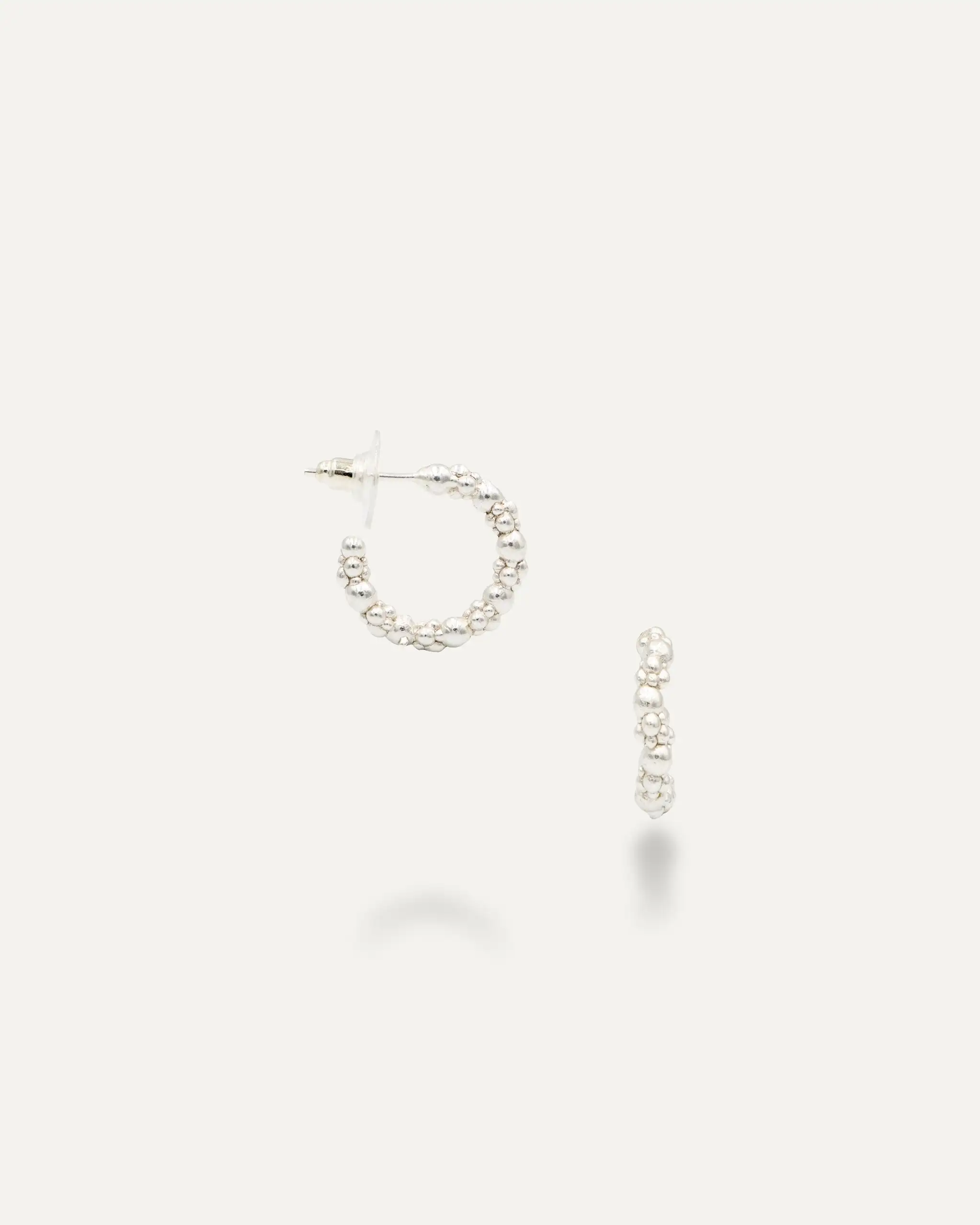 Bullabula Silver Aros Earrings