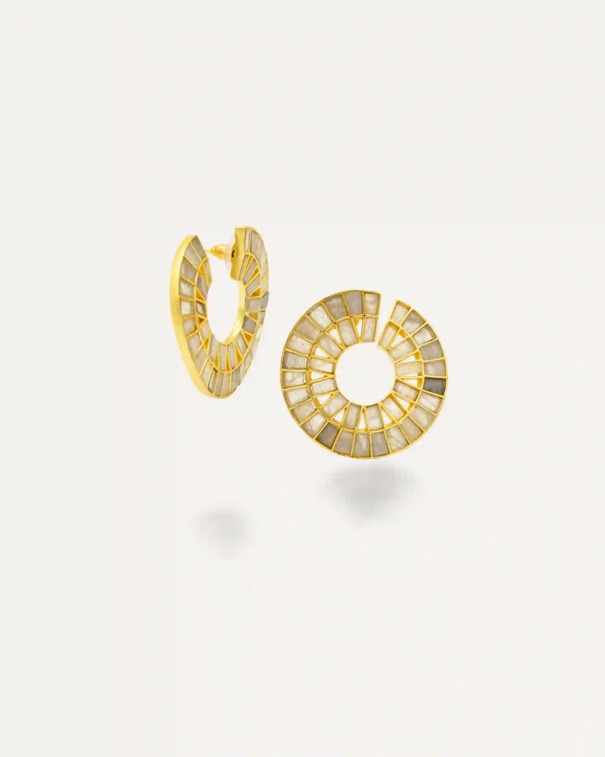 Pendientes Caracola Labradorita