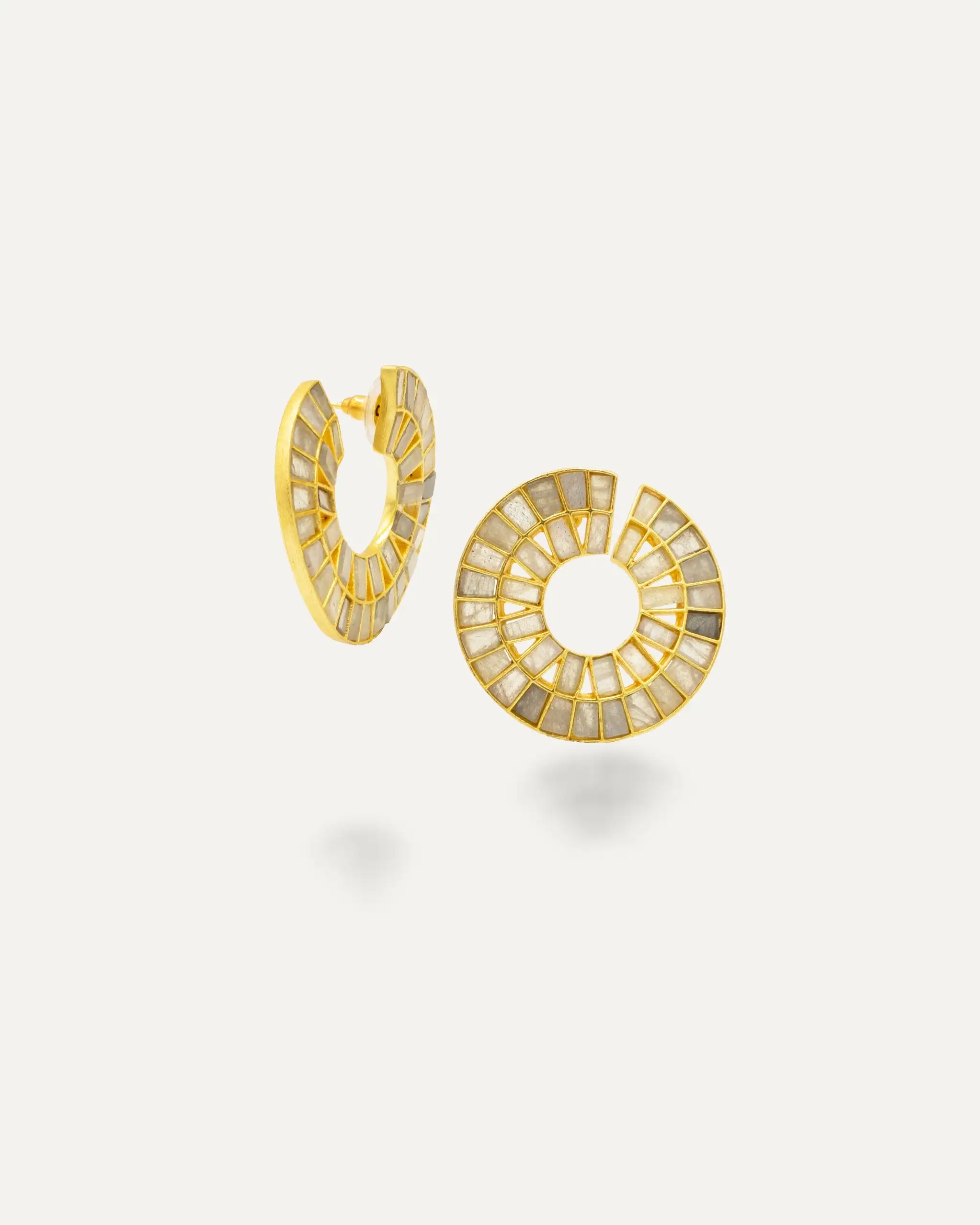 Pendientes Caracola Labradorita
