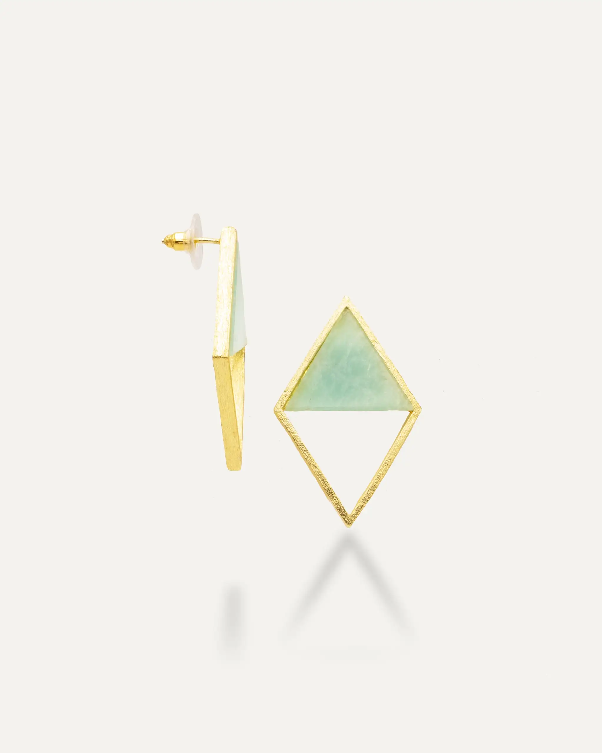 Amazonite Abigail Golden Earrings