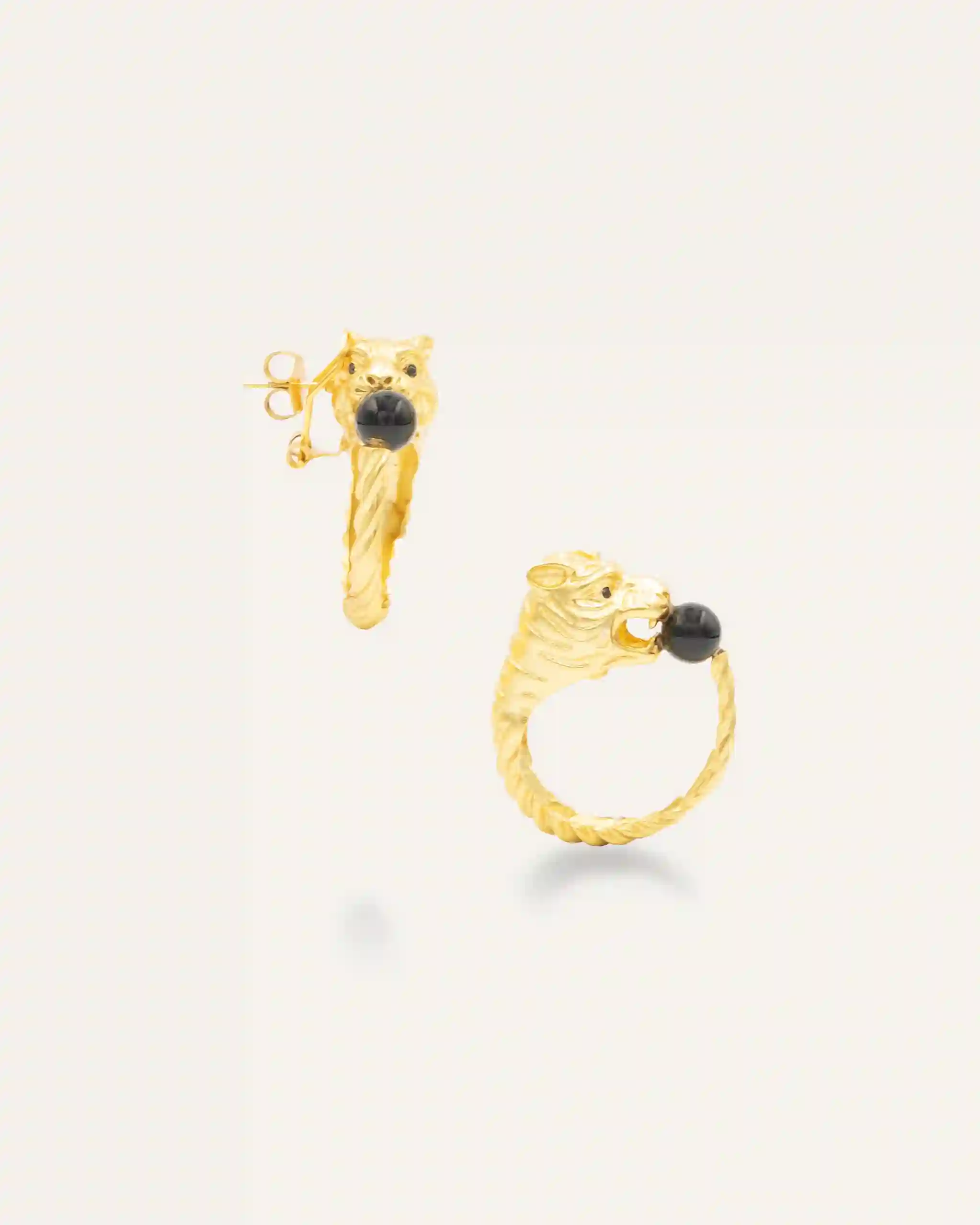 Golden earrings Janavar God