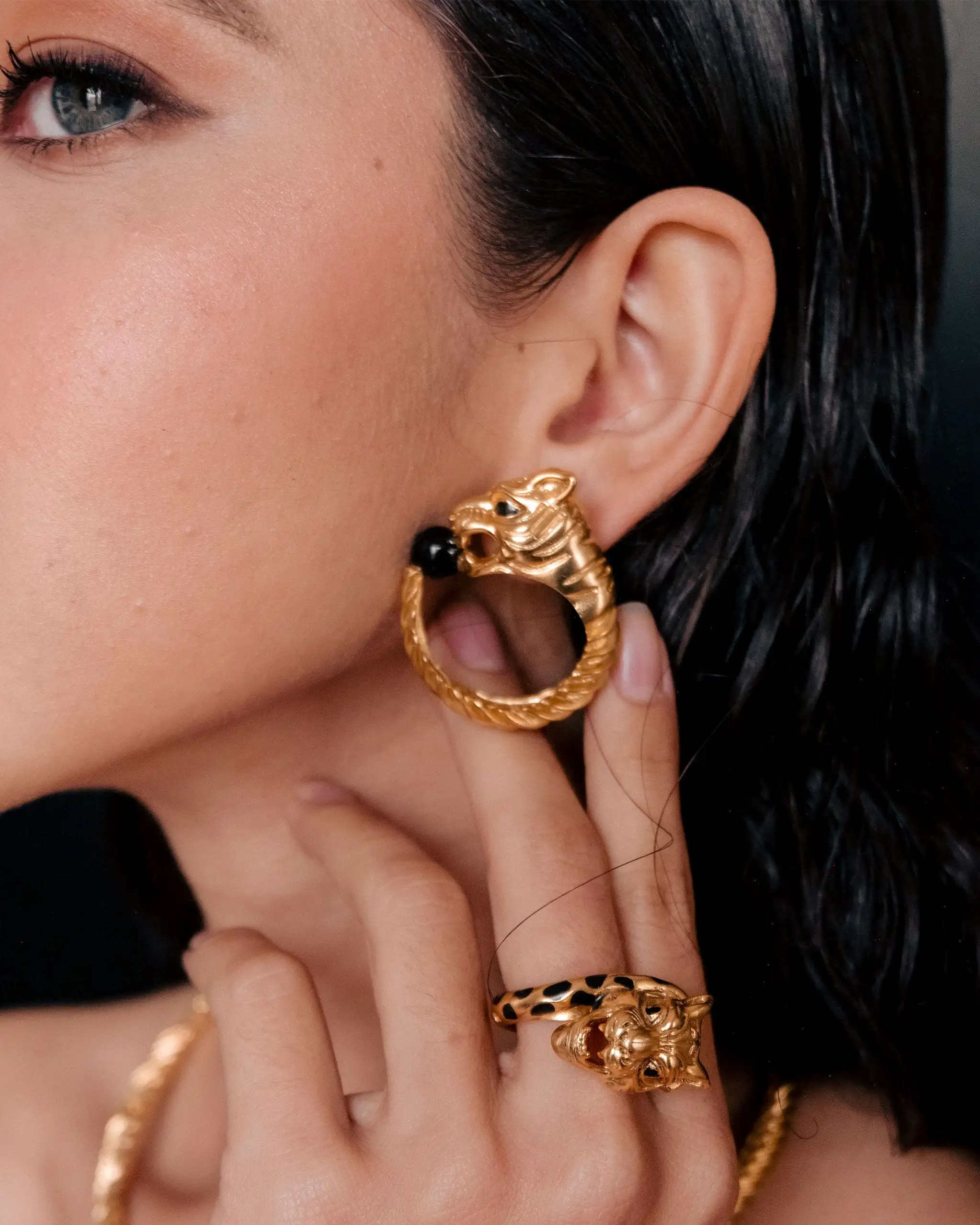 Golden earrings Janavar God - Image 2