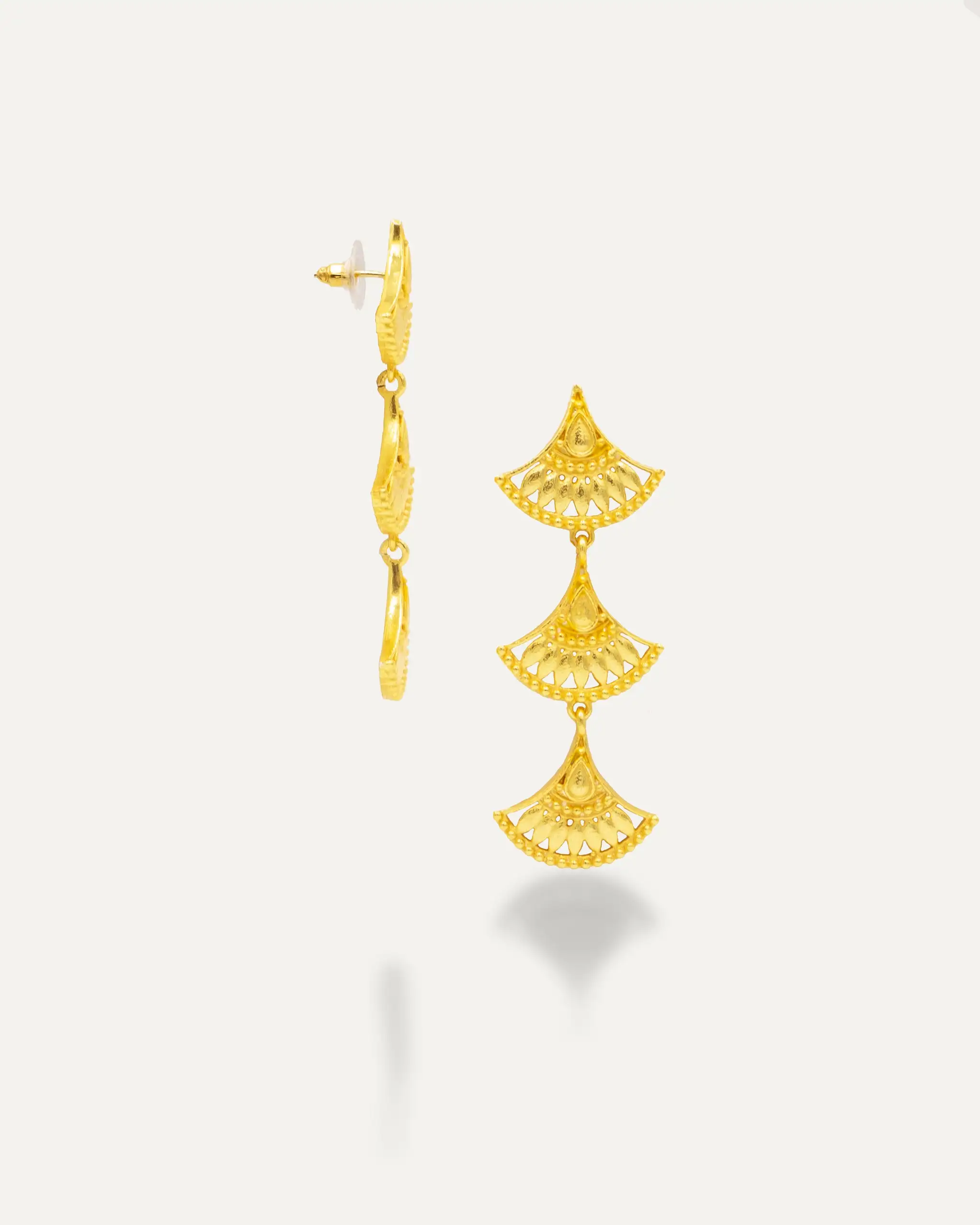 Mayan gold earrings
