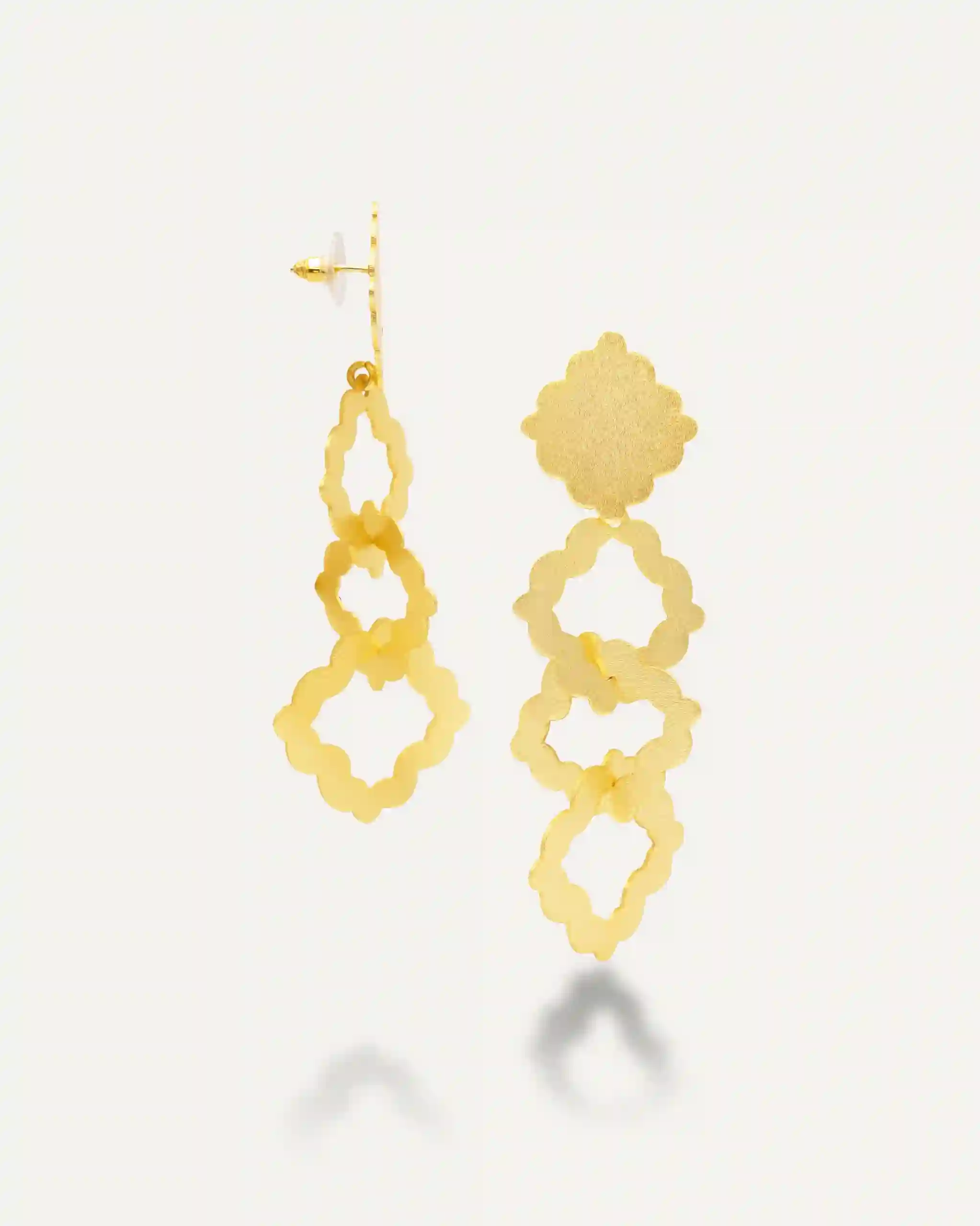 Mosaic golden earrings