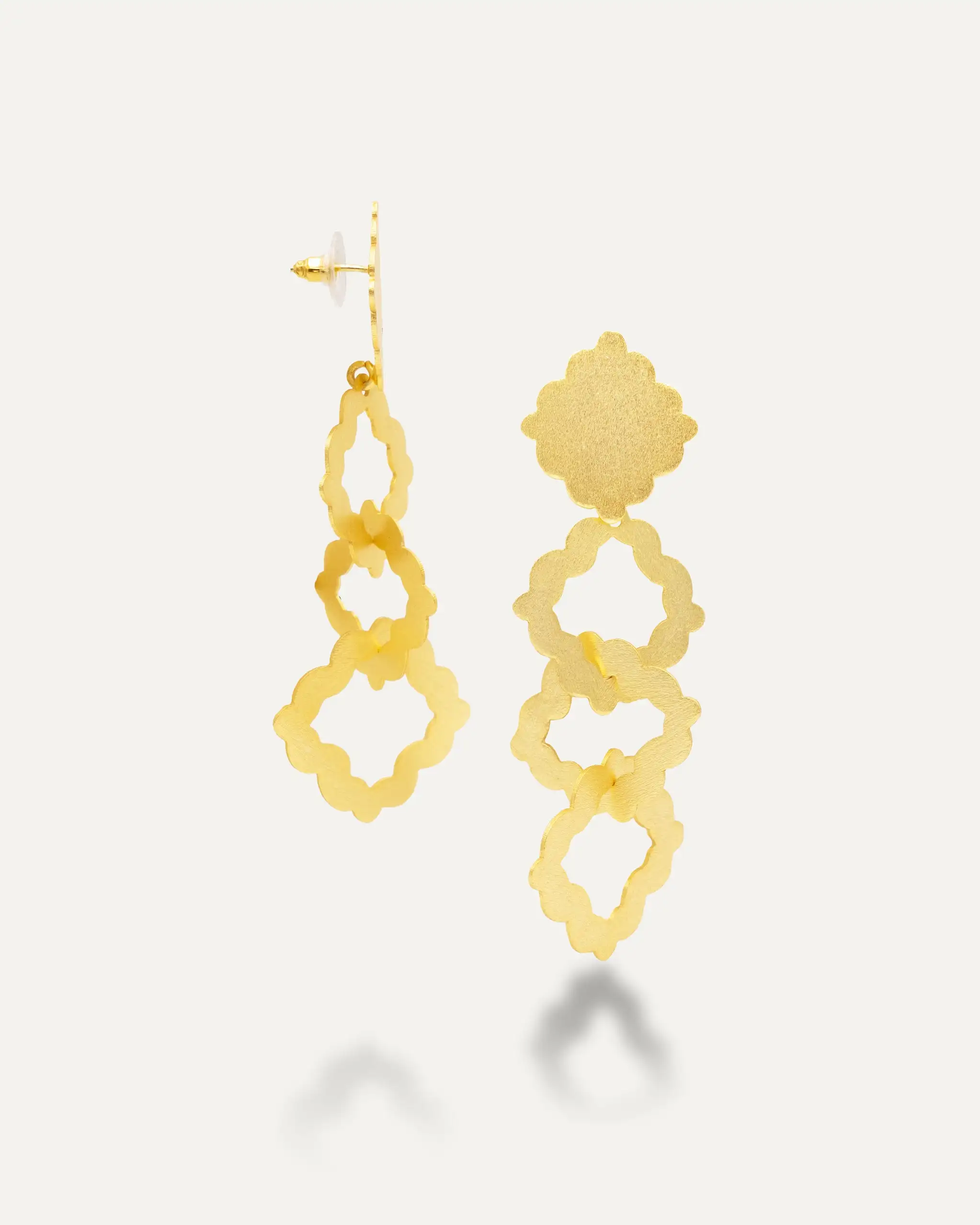 Mosaic golden earrings