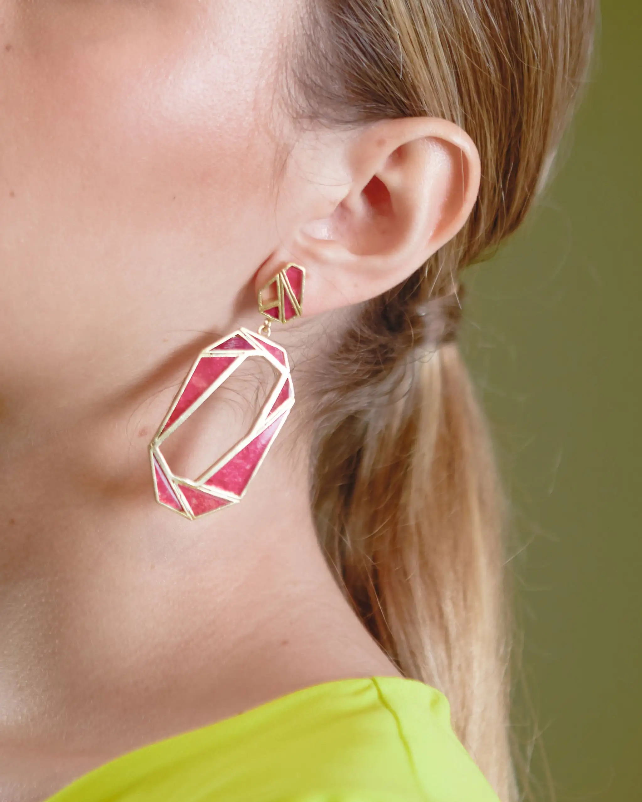 Golden Earries Neel Onix Fuchsia - Image 2