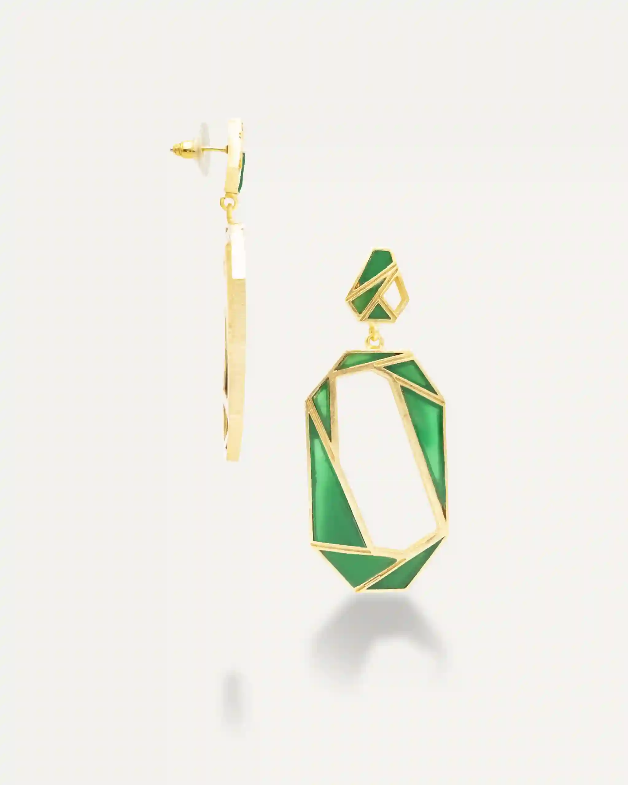 Golden Earries Neel Onix Green