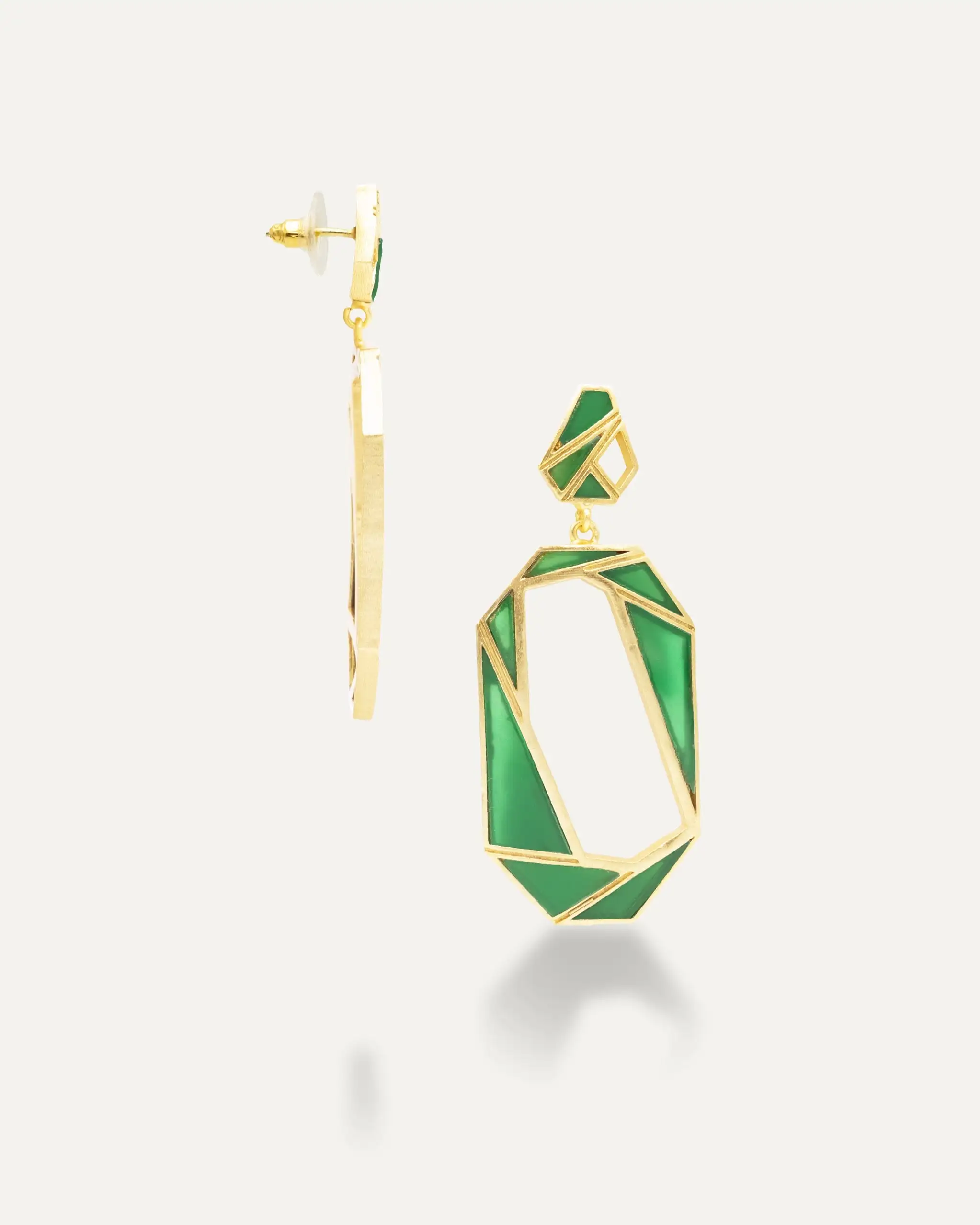 Golden Earries Neel Onix Green