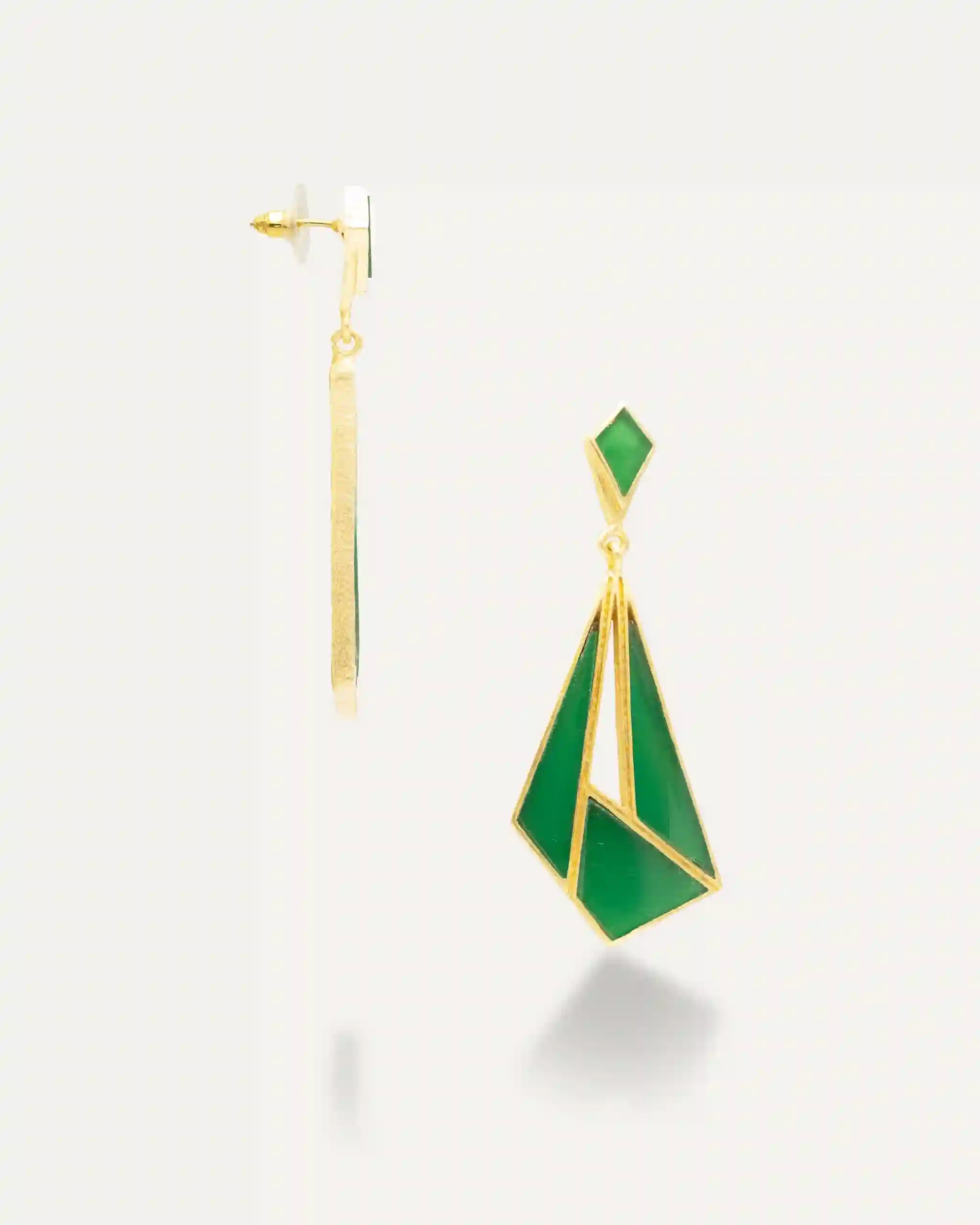 Pranit Verde Golden Earrings