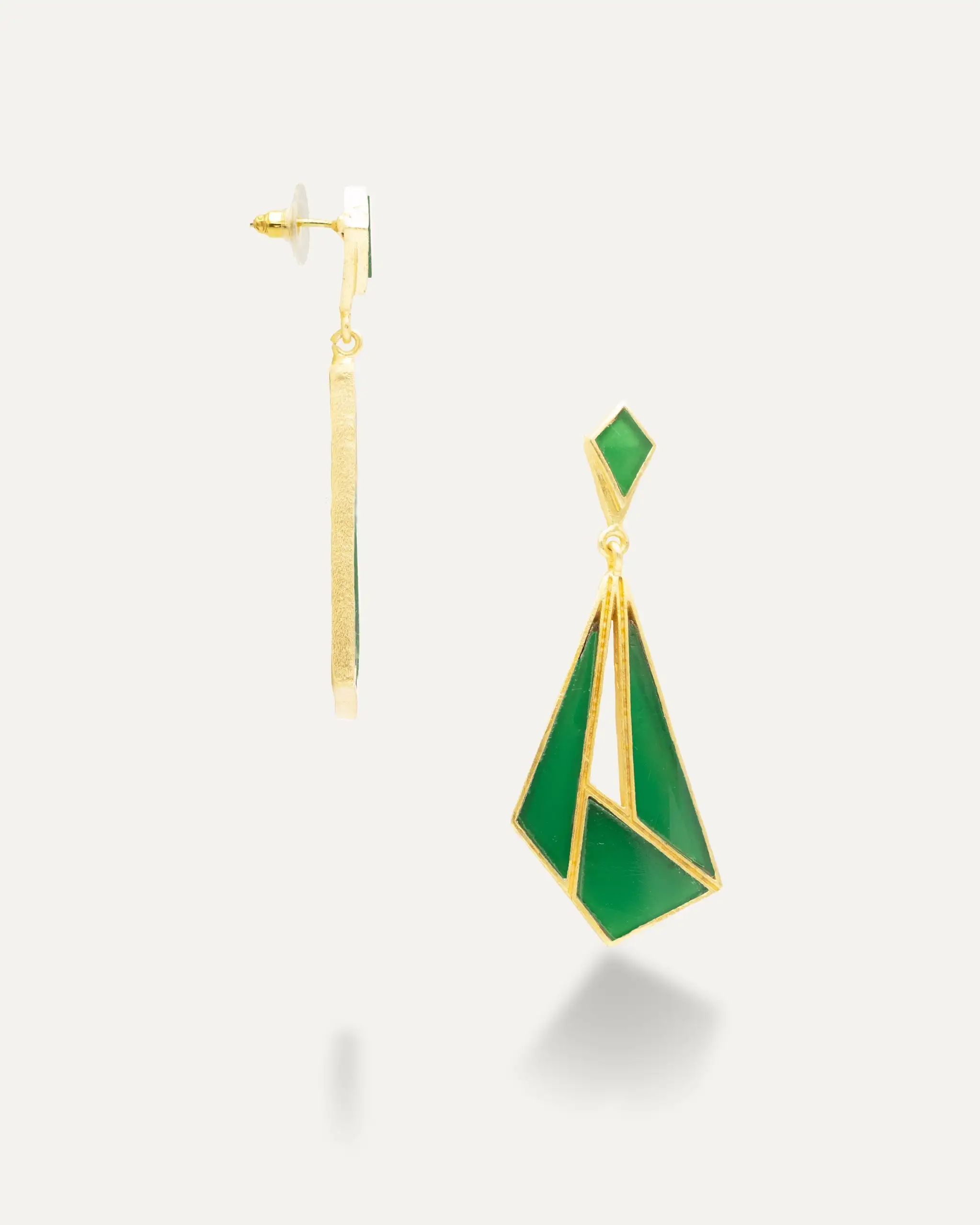 Pranit Verde Golden Earrings