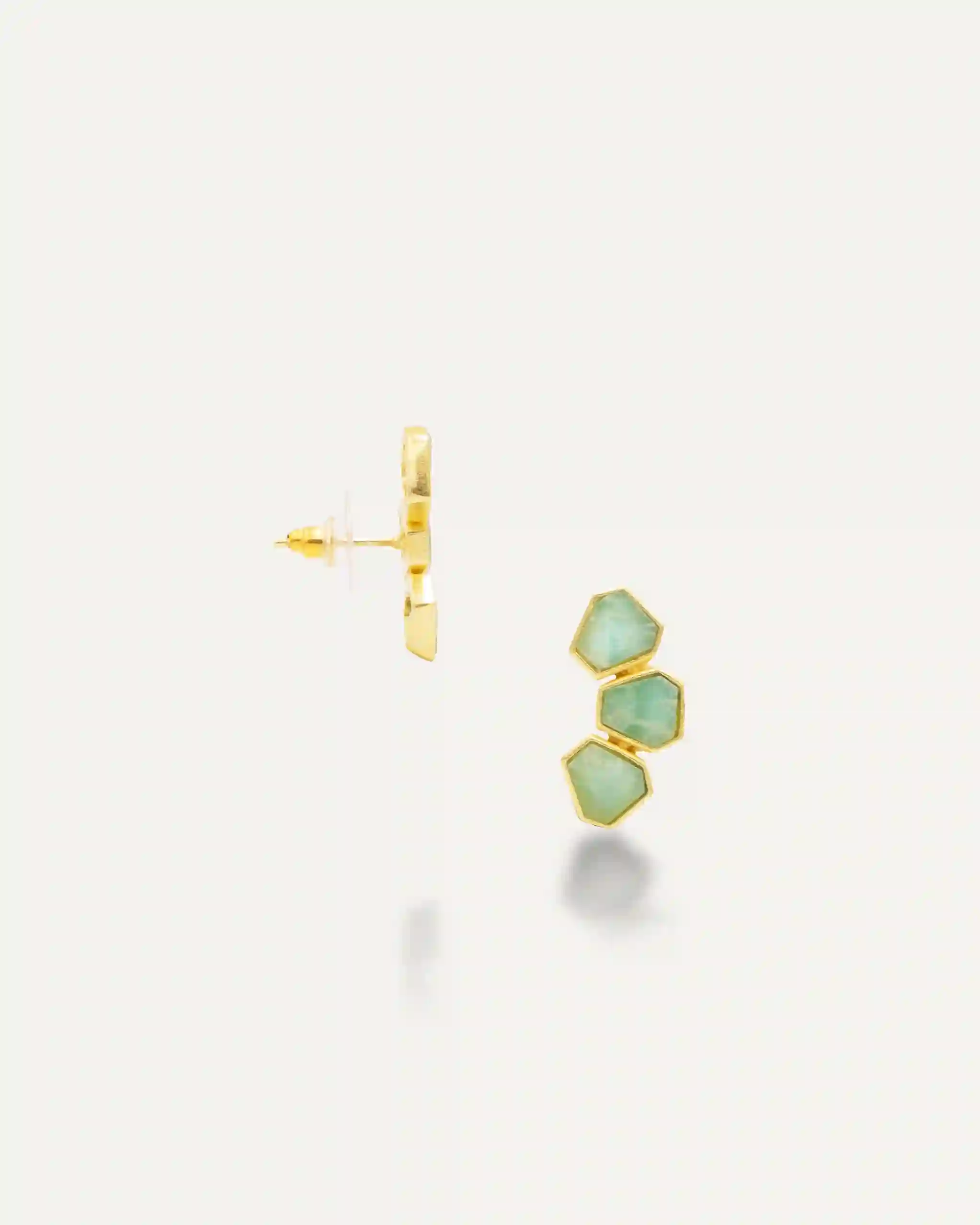 Samir Amazonita golden earrings