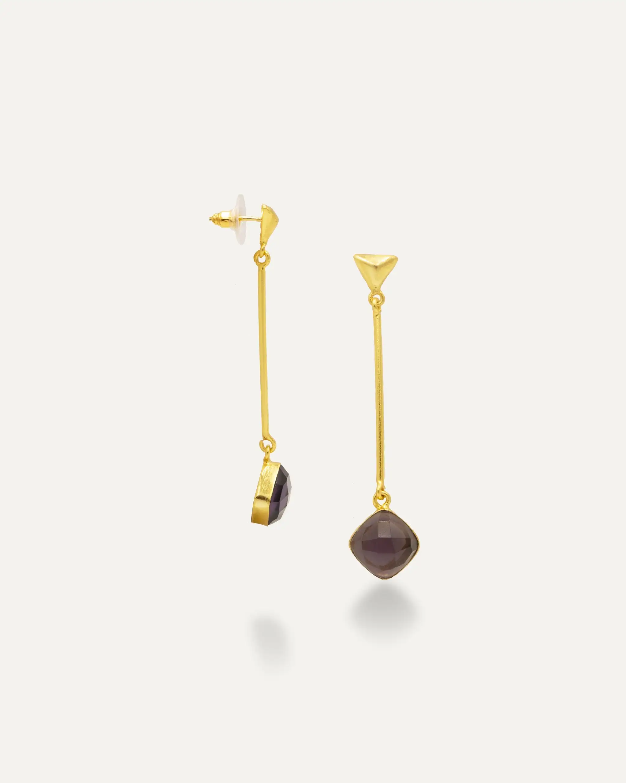 Golden earrings satya amatistic