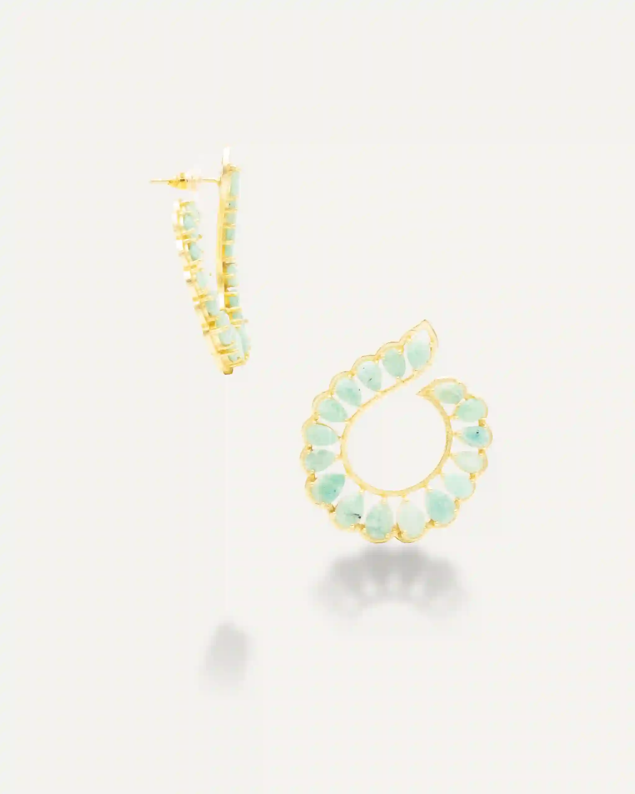 Dorados Amazonita Golden Earrings