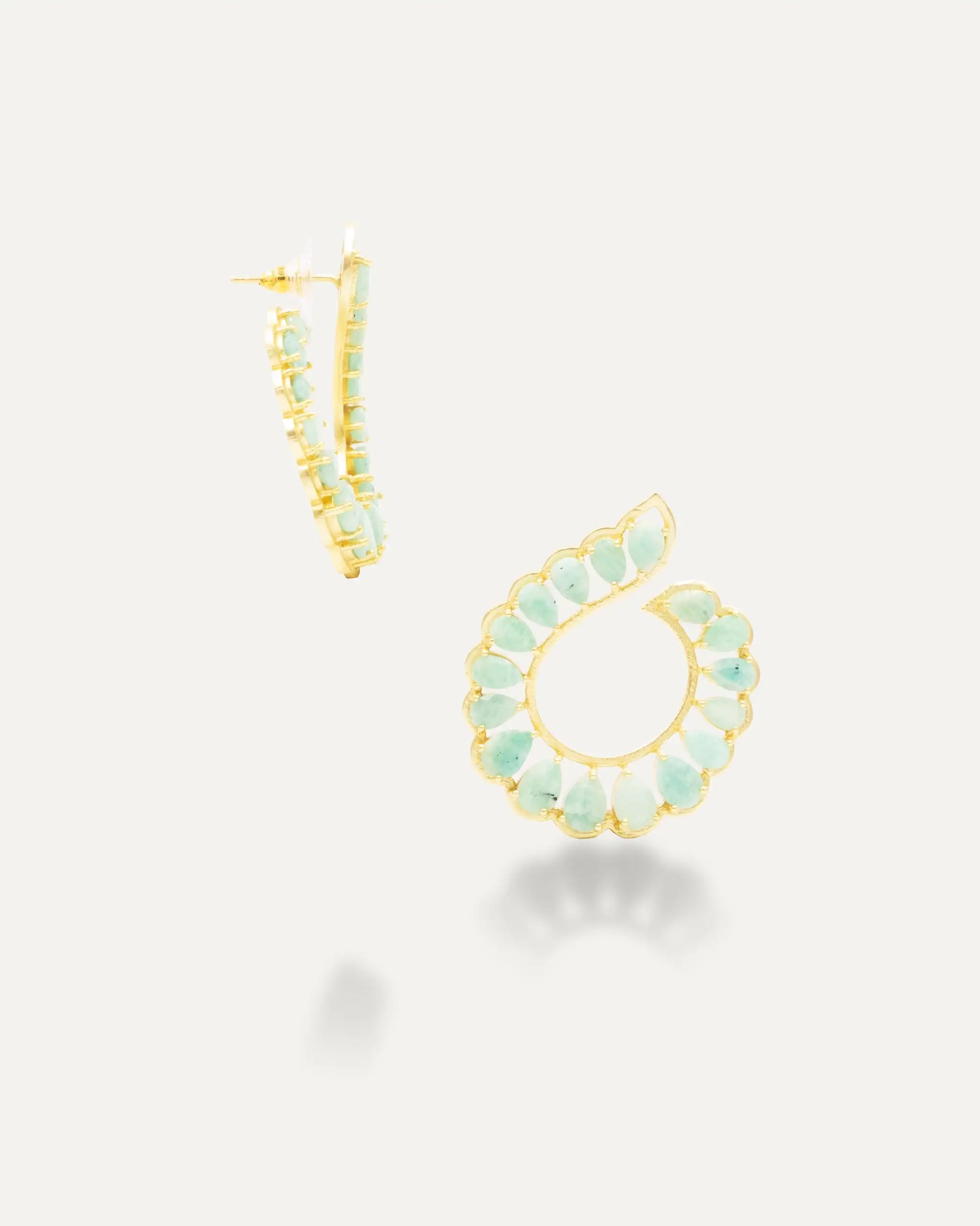 Dorados Amazonita Golden Earrings