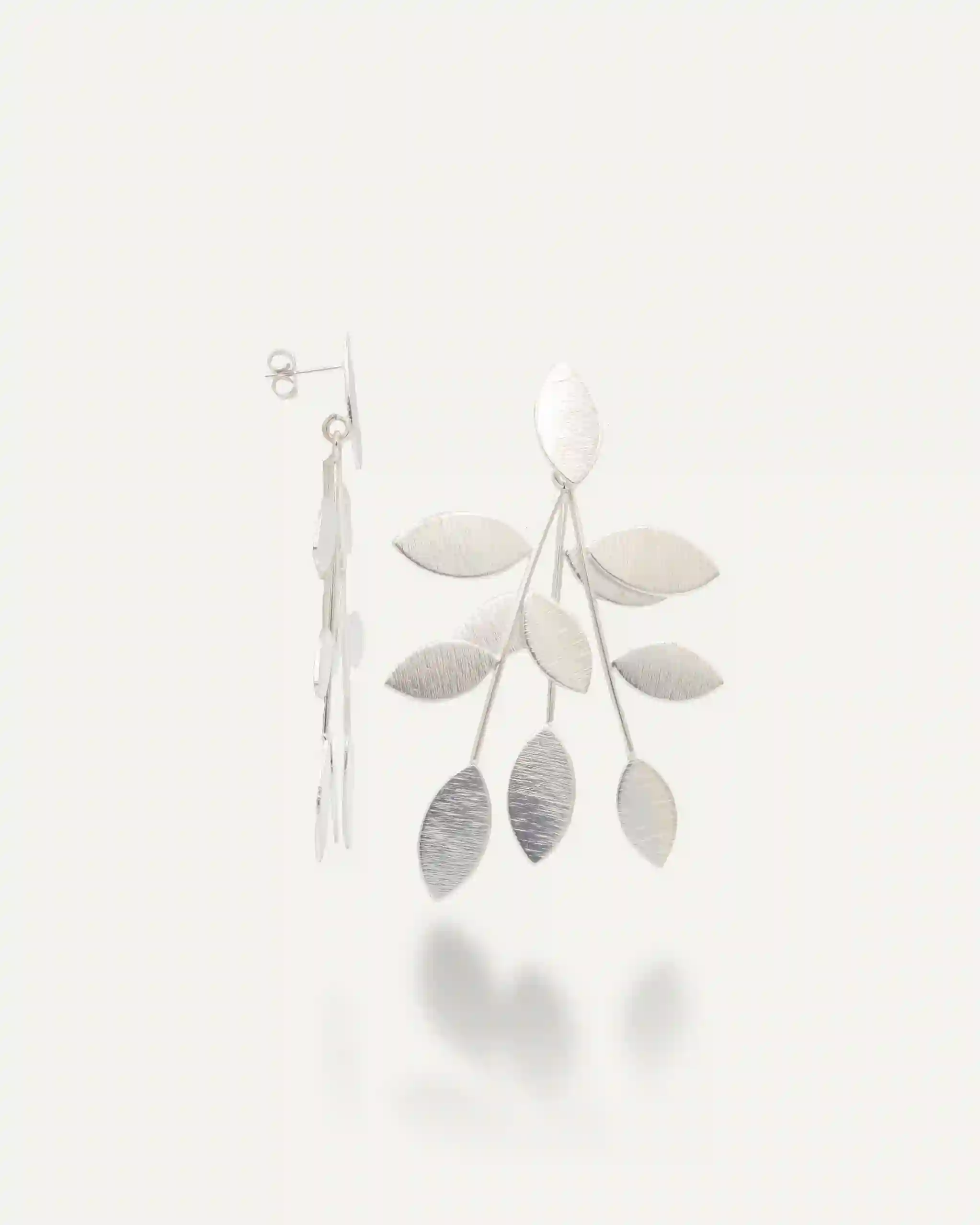 Pendientes Flor Plateados