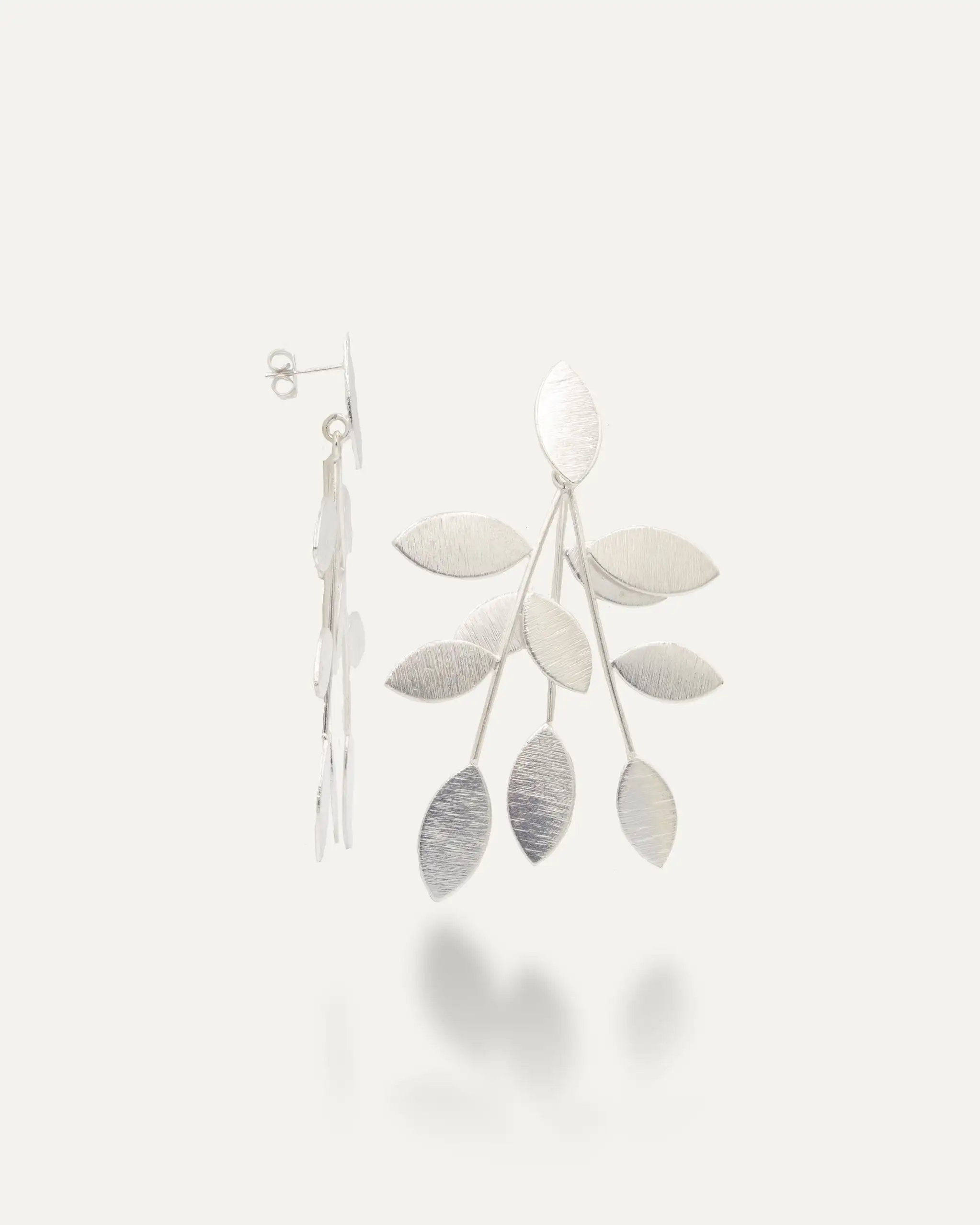Pendientes Flor Plateados