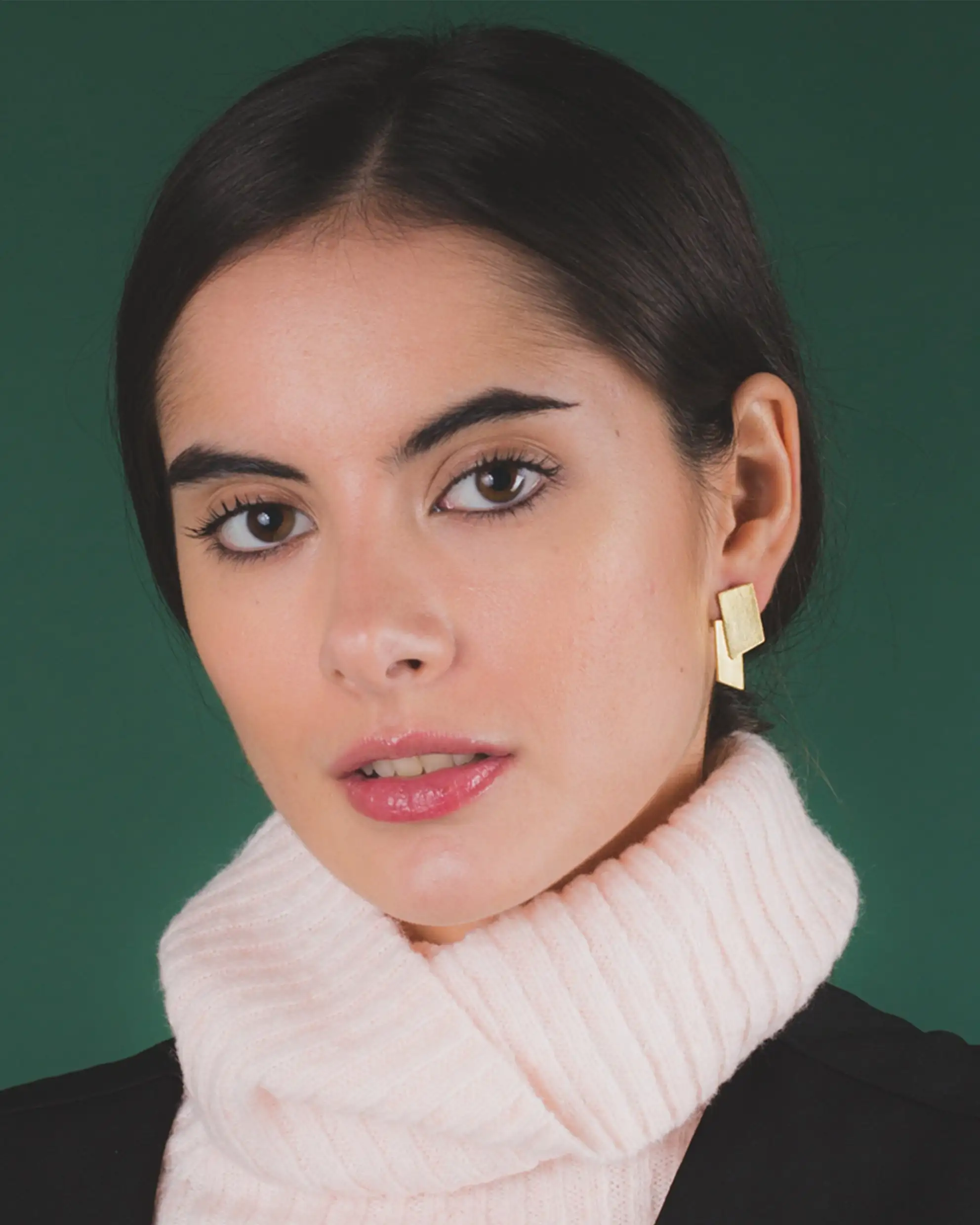 Pendientes plateados Everyday geometricos Liya - Imagen 2