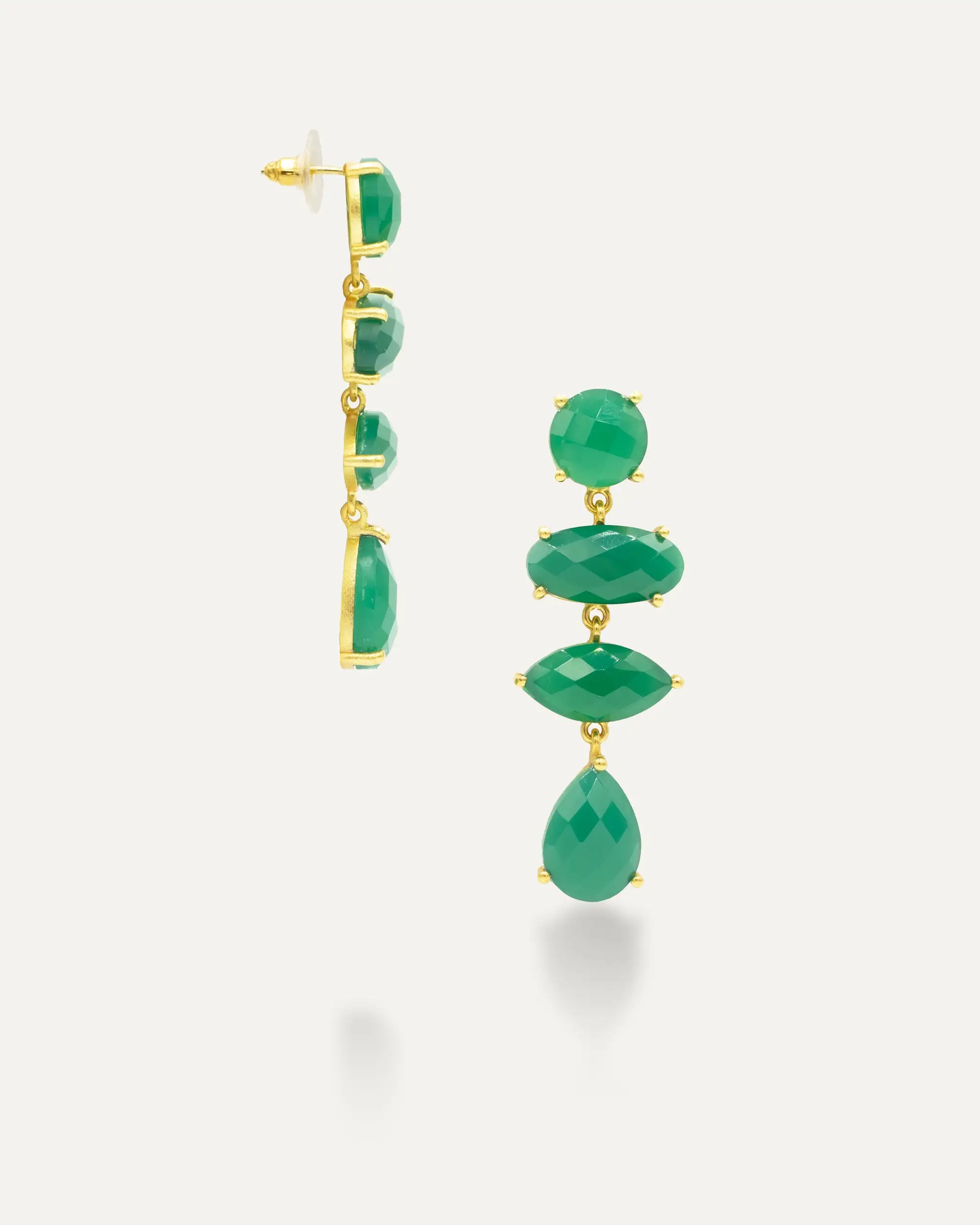 Pendientes Stones Nirvana Onix Verde