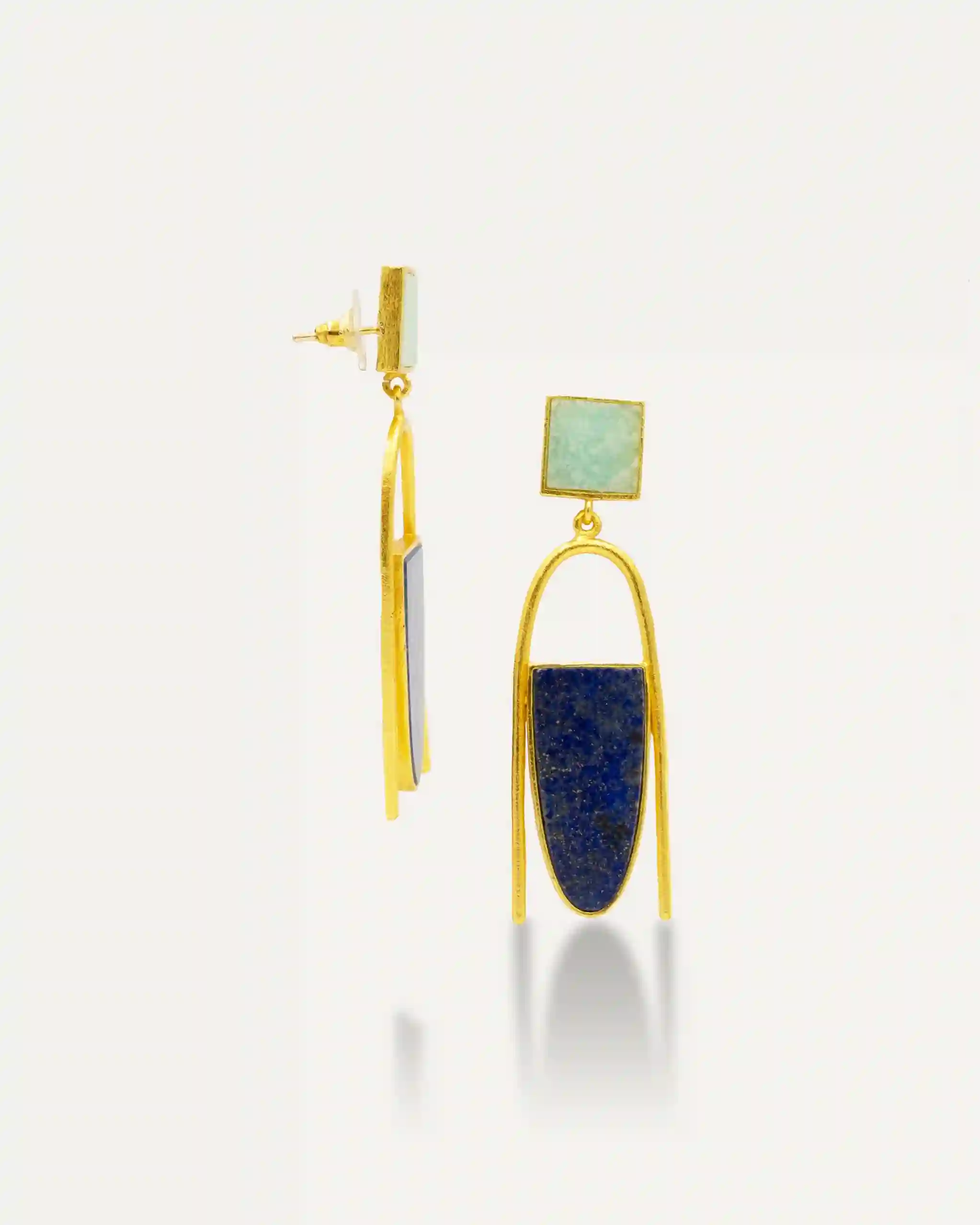 Swag Amazonita and LapisLázuli earrings