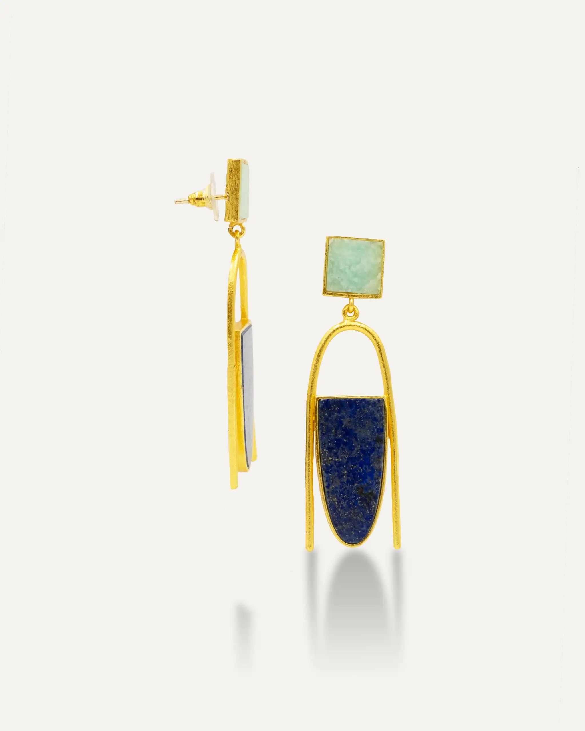 Swag Amazonita and LapisLázuli earrings
