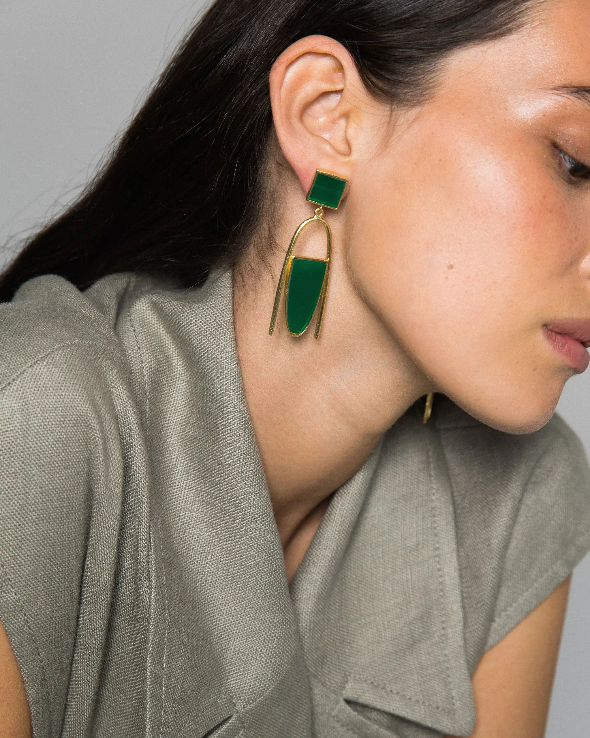 Swag Onix Green Earrings - Image 2