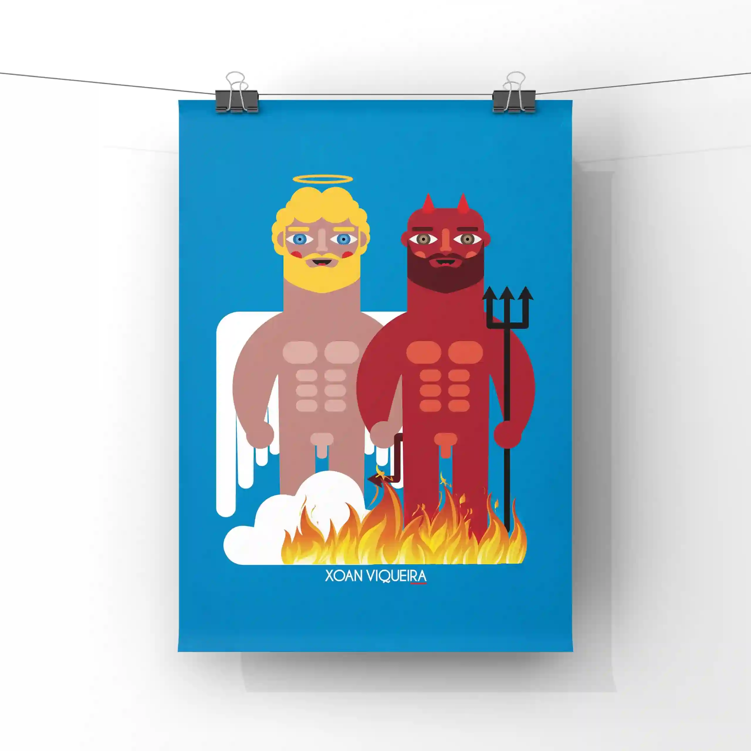 Illustration A4 Angel and Demon