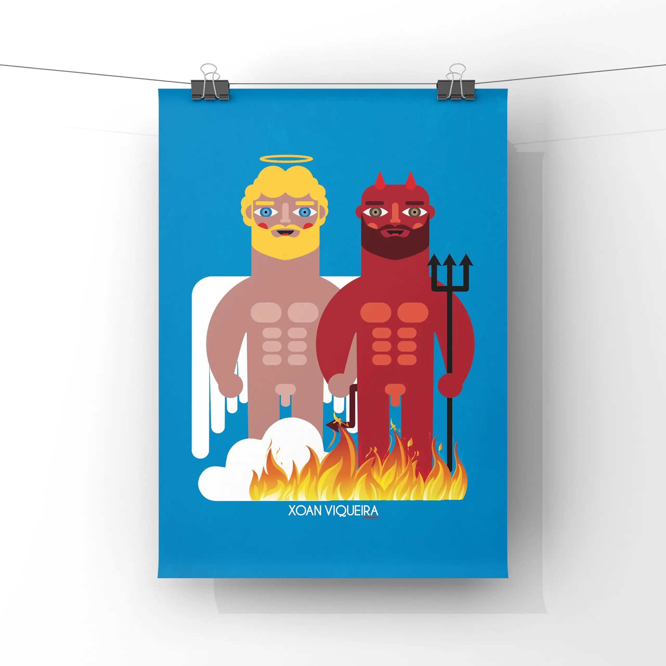 Illustration A4 Angel and Demon
