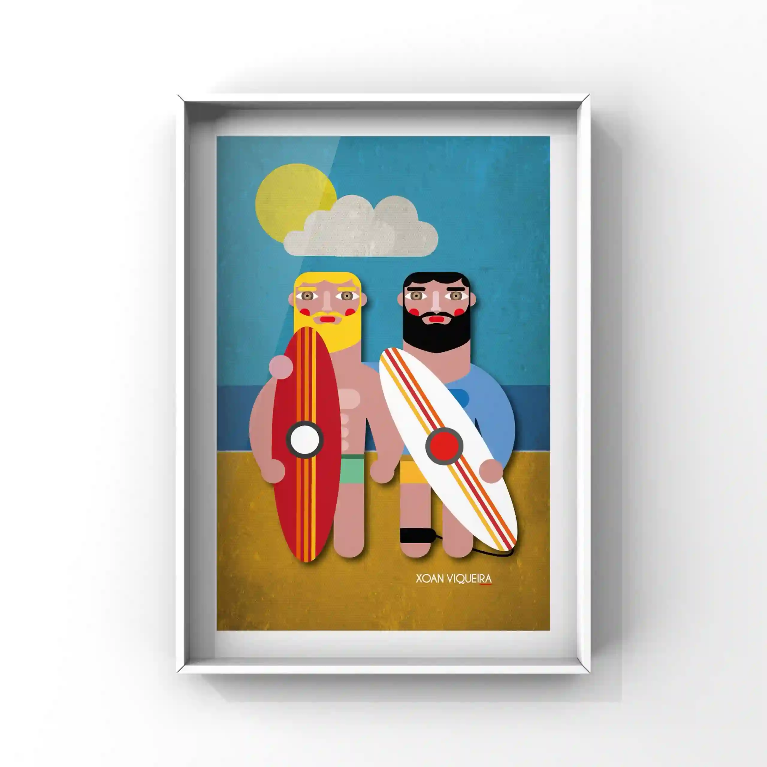 Ilustración A3 surfistas