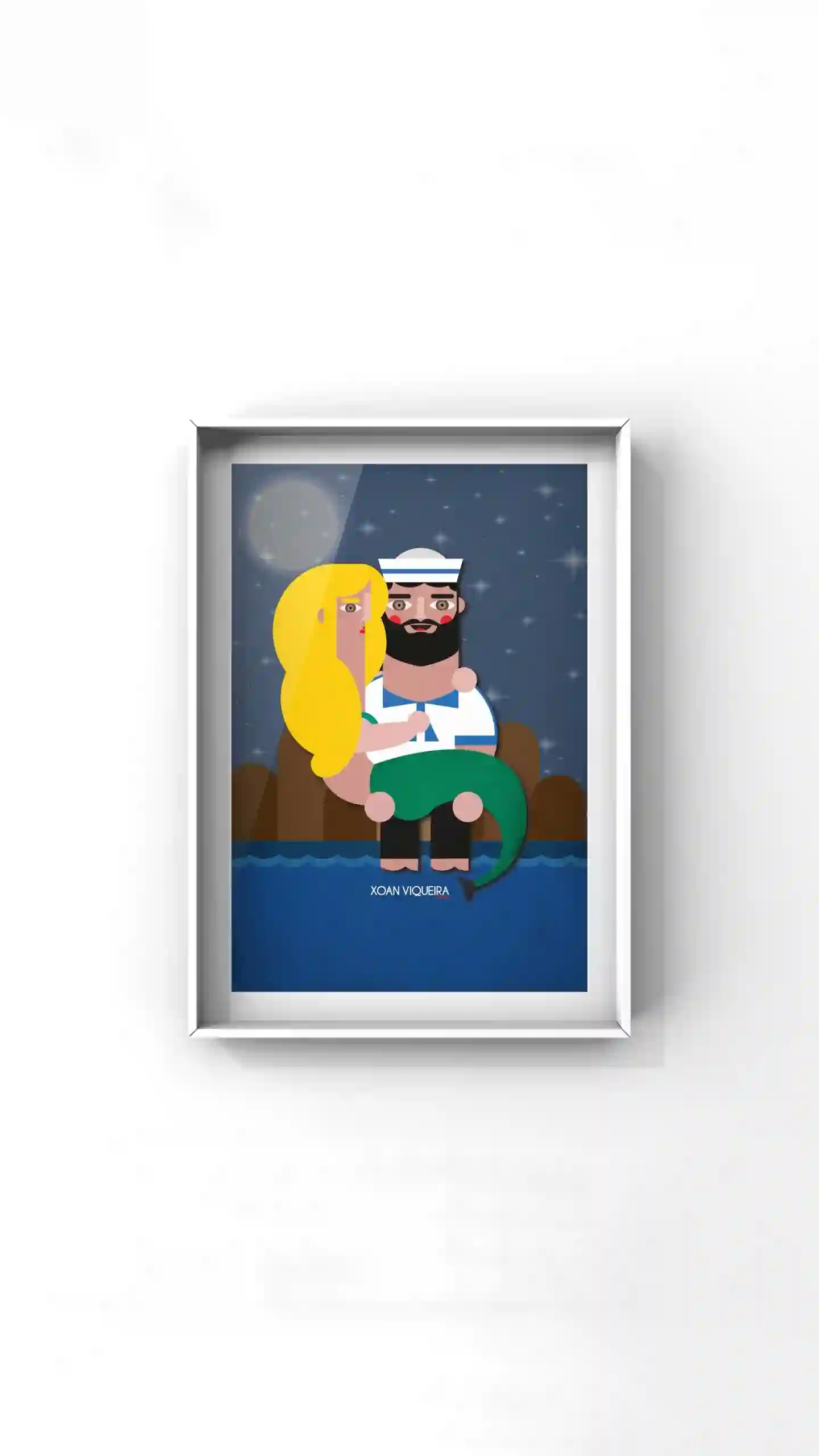 Illustration A3 siren in sailor arms