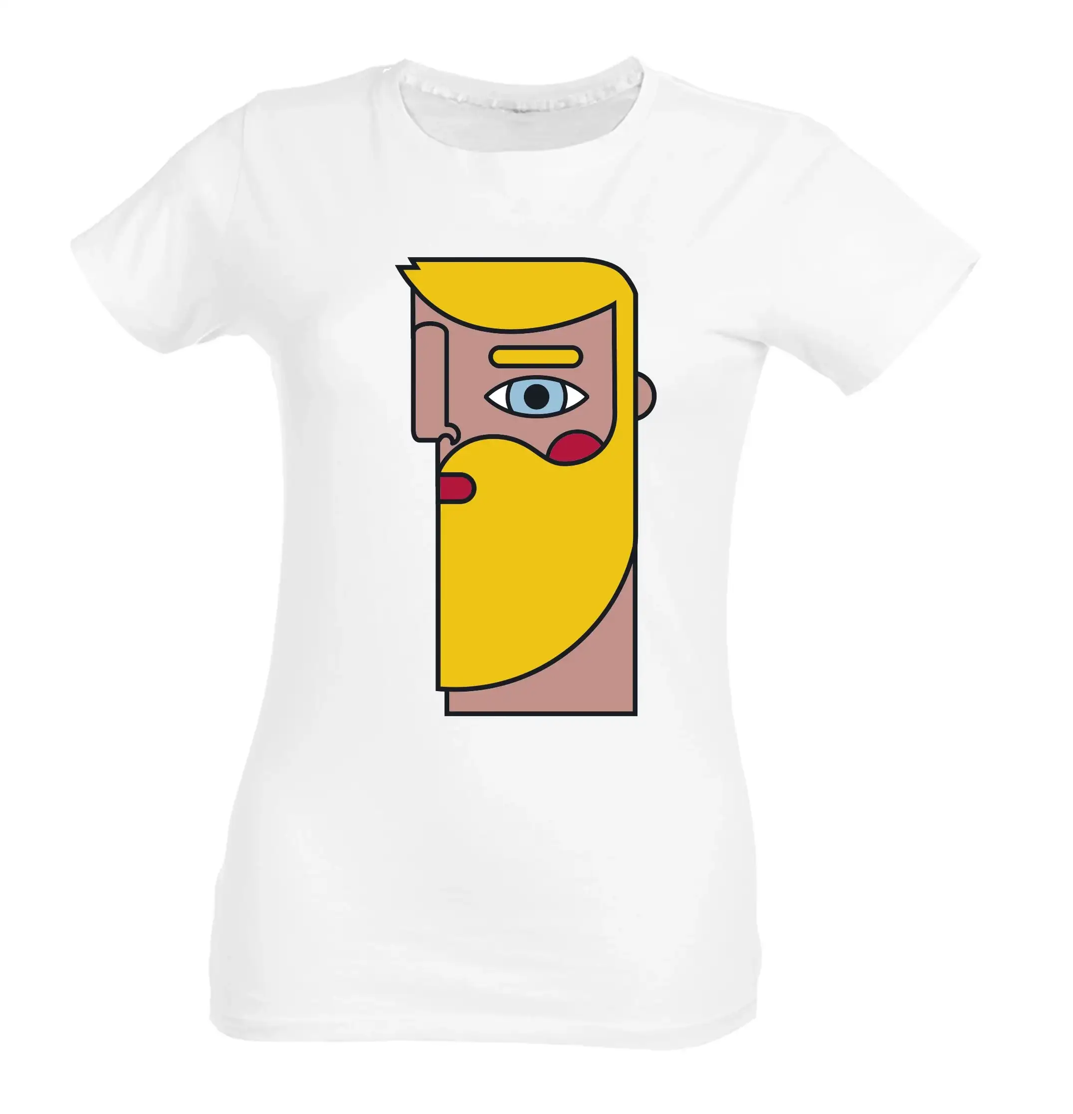 White bearded girl t -shirt