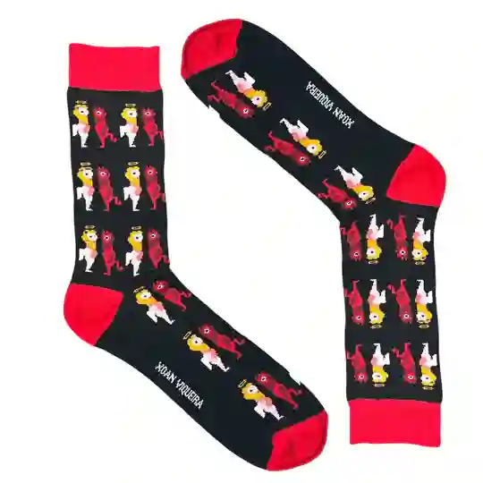 Angel and demon socks