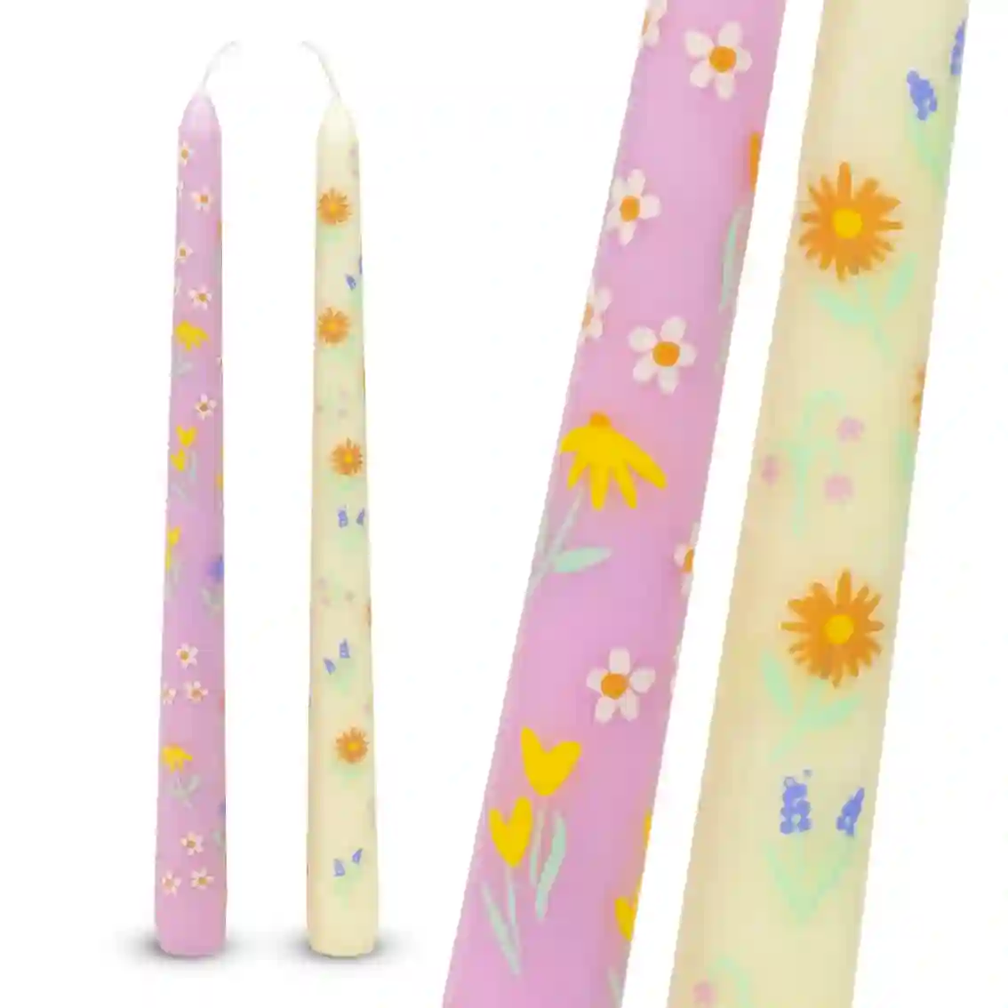 VELAS CANDELABRO FLORAL - 2UD