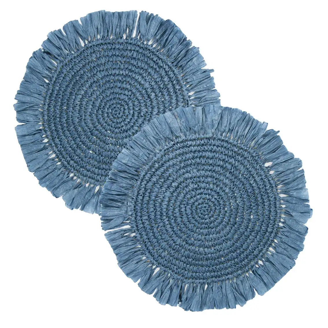 INDIVIDUALES RAFIA AZUL - 2ud