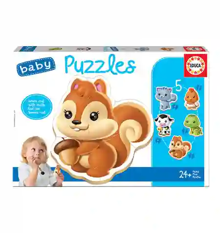 Puzzle 3, 3, 4, 4, 5 Baby - Animals - Educa