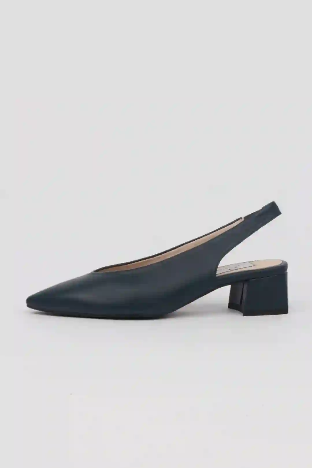 Dis -heel blue shoes wide heel
