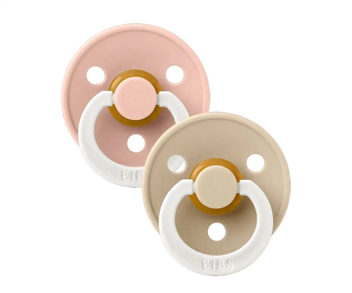 2 Night Chupetes Bibs Color Simetric Blush/Vanilla - Image 2