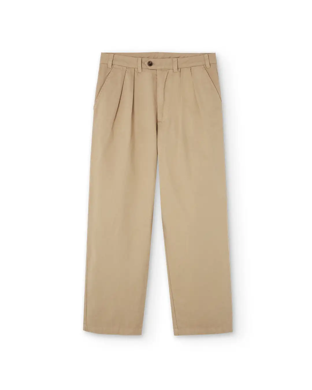No somos amigos Pantalones de chino de crema plisado