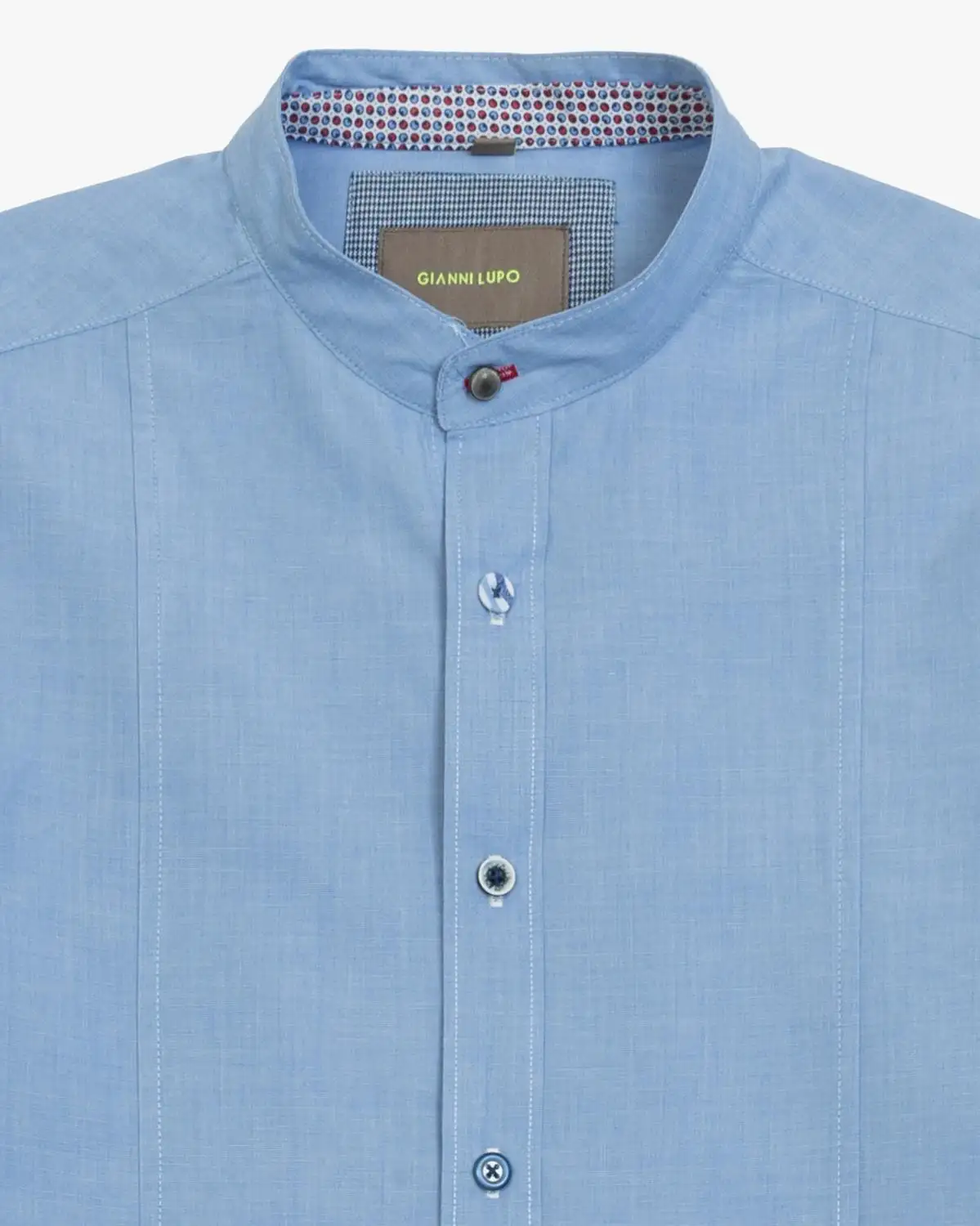 Gianni Lupo blue mao neck shirt