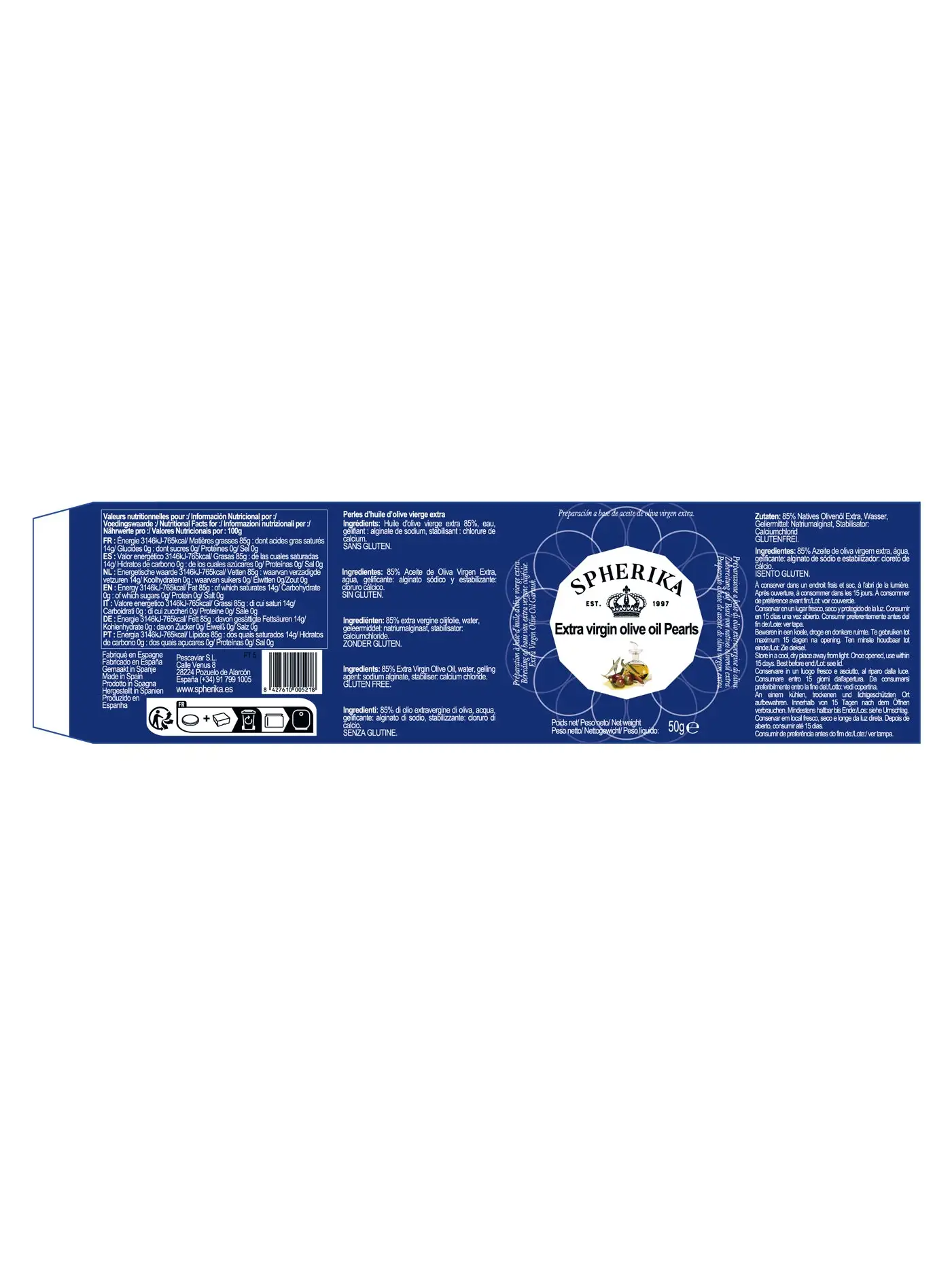SPHERIKA, esferas de aceite de oliva virgen extra 50g - Imagen 4