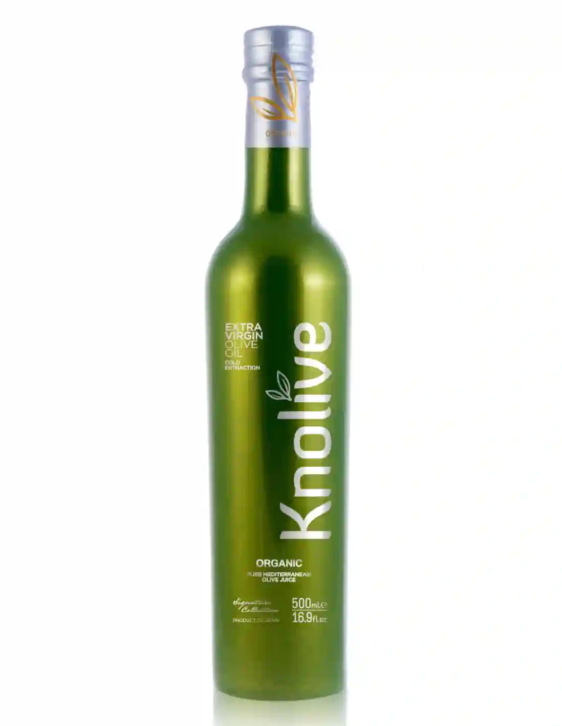 Knolive Organic - Botella de vidrio 500 ml.