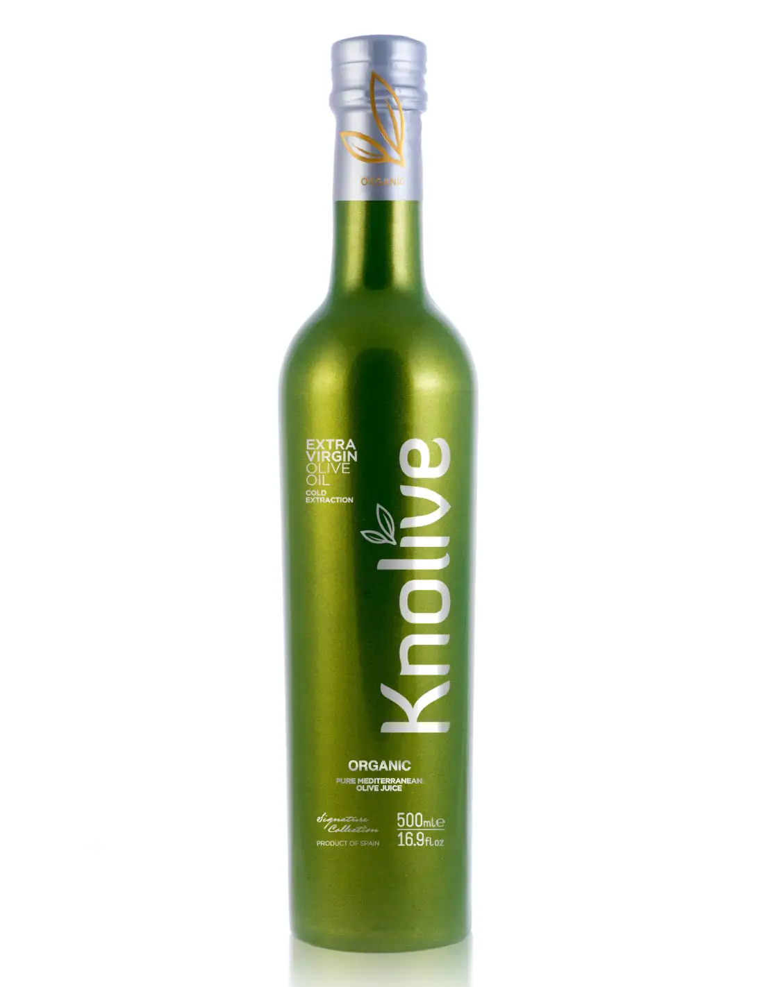 Knolive Organic - Botella de vidrio 500 ml.